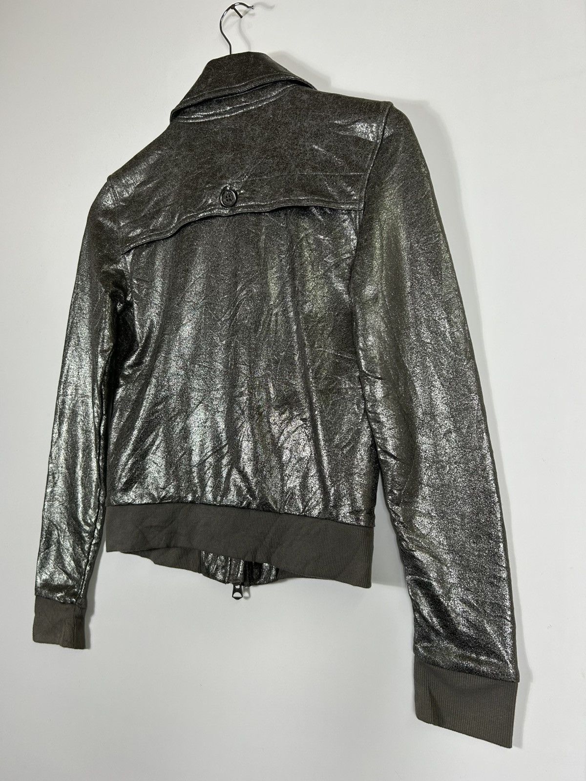Armani × Armani Exchange 🔥Armani Exchange Shiny Black Zipper Jacket Size S / US 4 / IT 40 - 18 Thumbnail