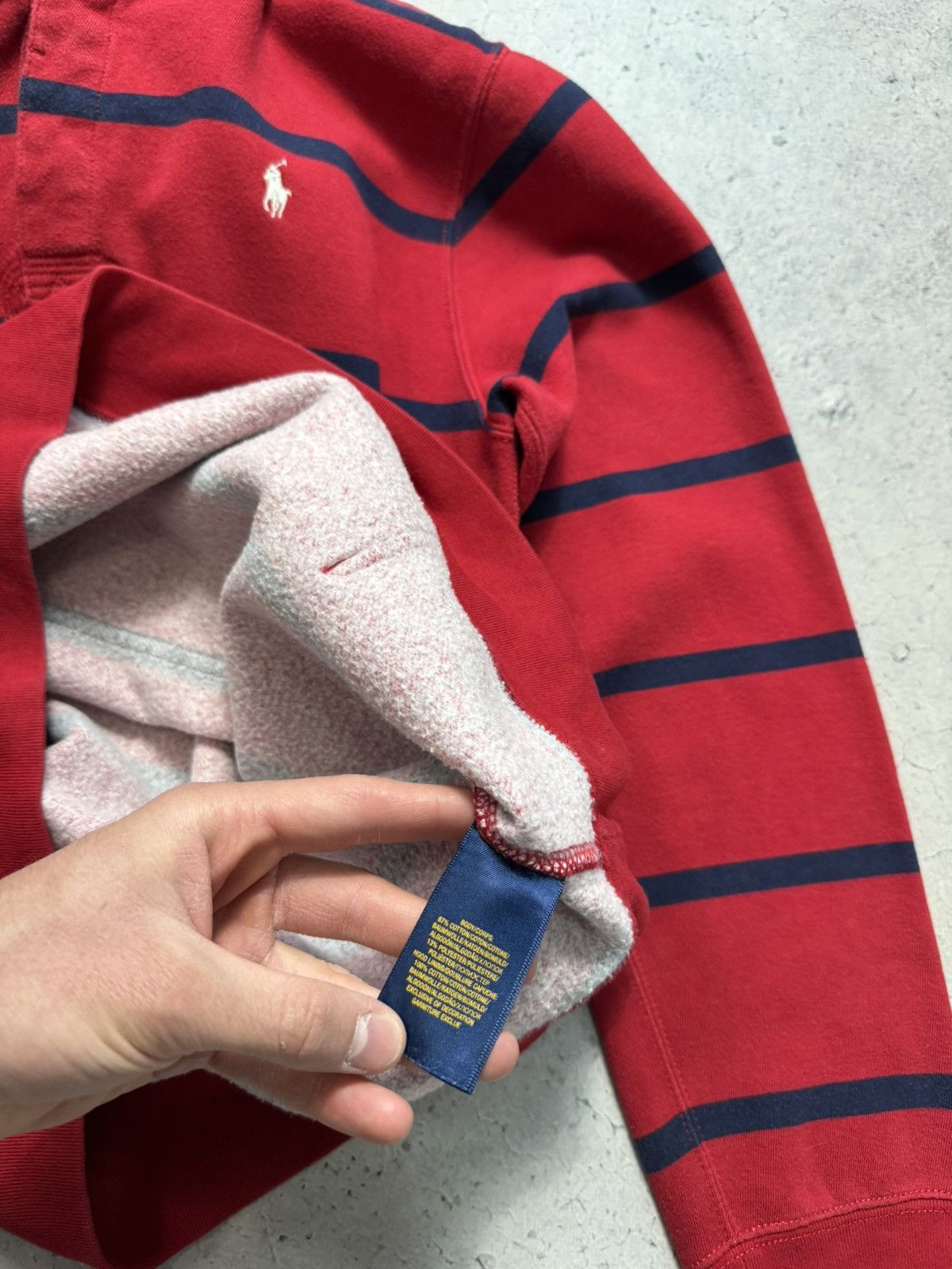Polo Ralph Lauren Polo Ralph Lauren Vintage Striped Hoodie Y2K Size US S / EU 44-46 / 1 - 7 Thumbnail