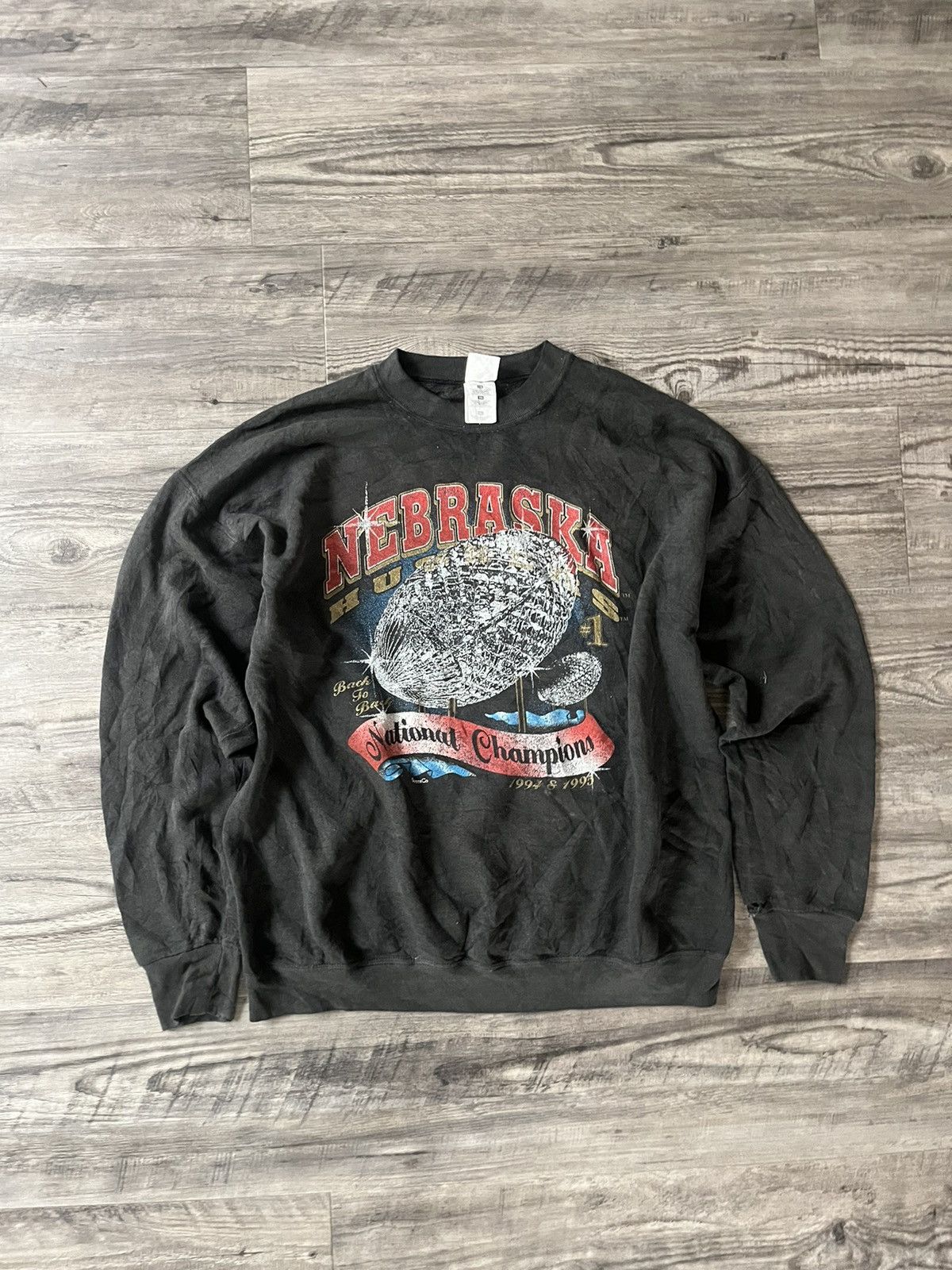 NCAA × Vintage Vintage 90s y2k 1994 Nebraska Championship Crewneck Size US XL / EU 56 / 4 - 1 Thumbnail