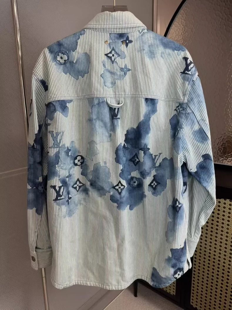 Louis Vuitton louis vuitton Ink Rendering Striped Denim Jacket 2501-Next Size US M / EU 48-50 / 2 - 2 Thumbnail