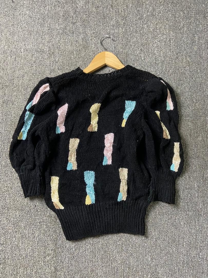 Japanese Brand JOCONDE Brand Colourful Knitwear with Puffs (192) Size XS / US 0-2 / IT 36-38 - 2 Thumbnail