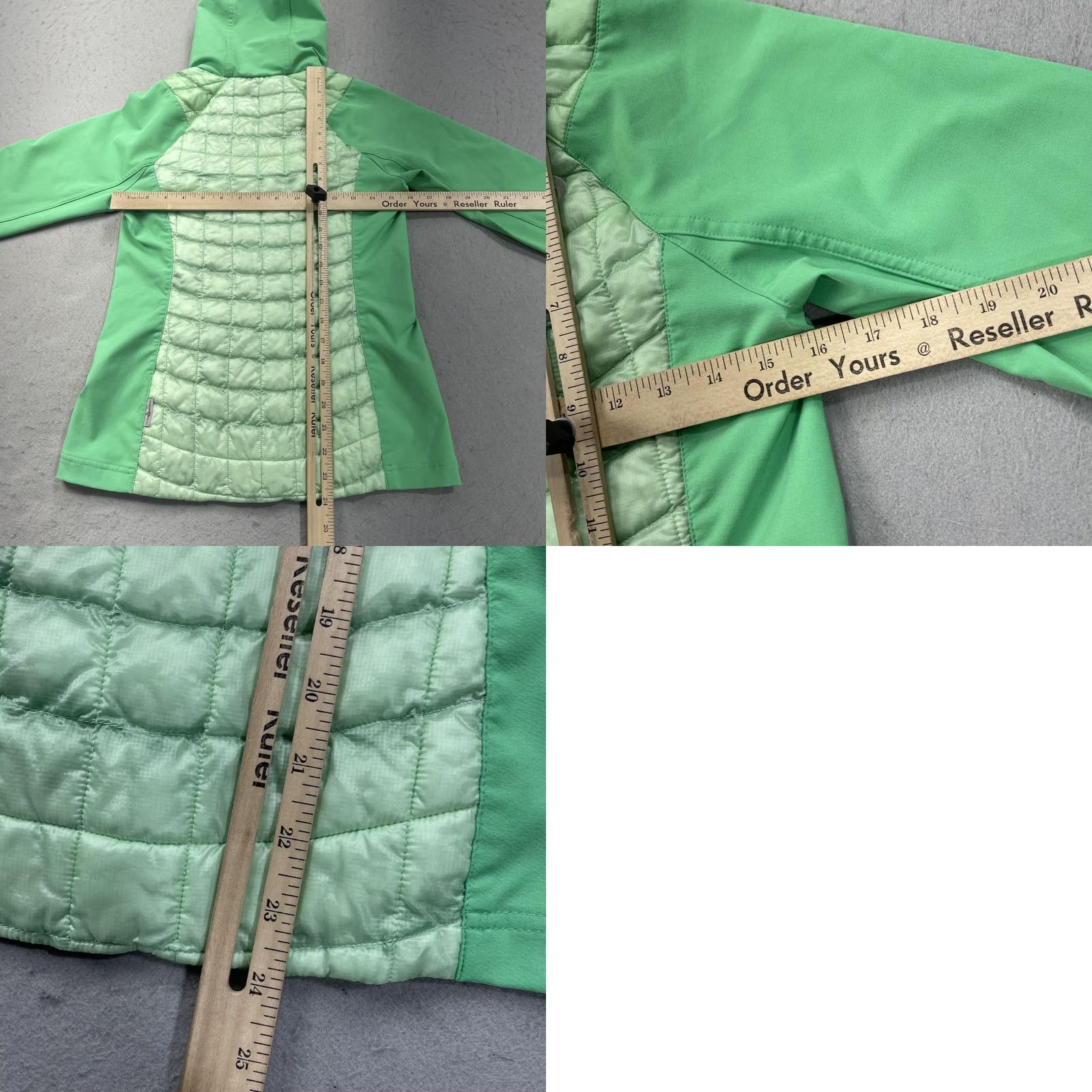 The North Face VINTAGE The North Face Jacket Womens XS Green ThermoBall Hooded Puffer Insulated Hybrid Size XS / US 0-2 / IT 36-38 - 8 Thumbnail