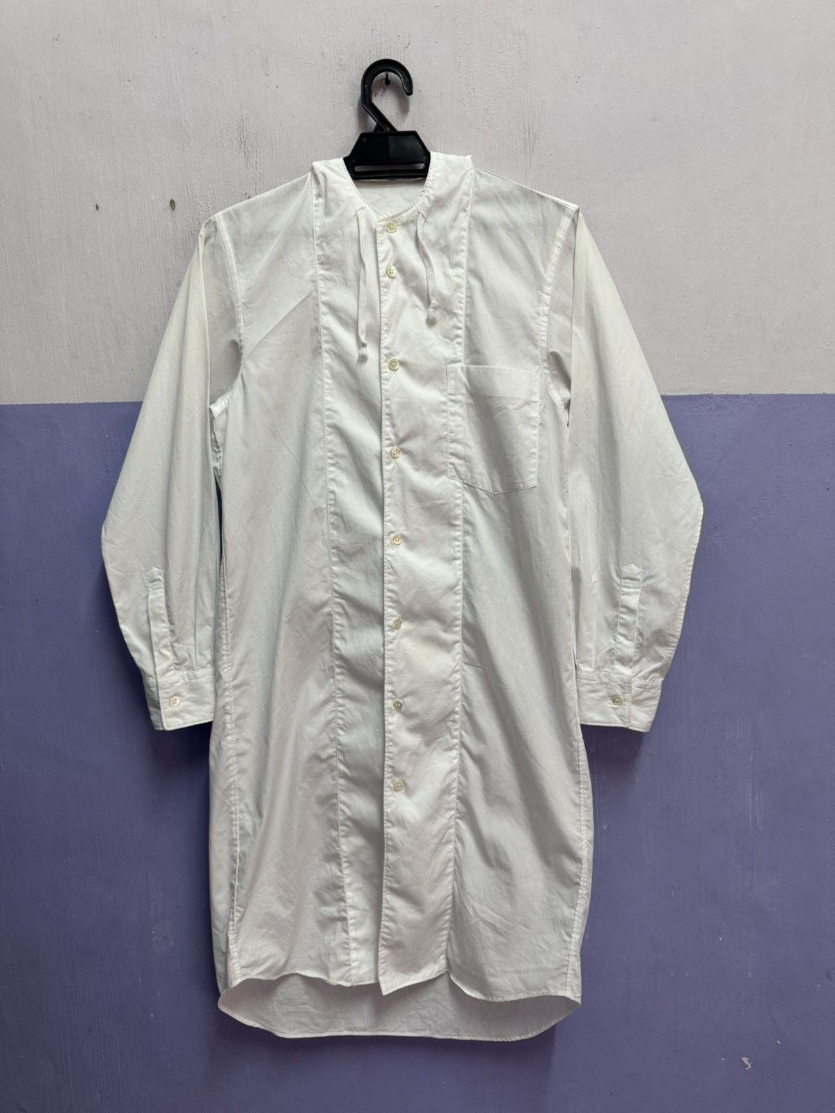 Comme des Garcons COMME des GARCONS Cotton Hooded Long Shirt Size S Size US S / EU 44-46 / 1 - 1 Thumbnail
