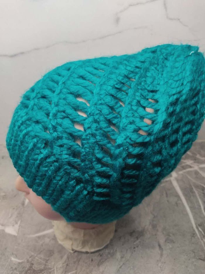 Japanese Brand Vintage 90s Knit Wool Handmade Beanie Size ONE SIZE - 2 Thumbnail