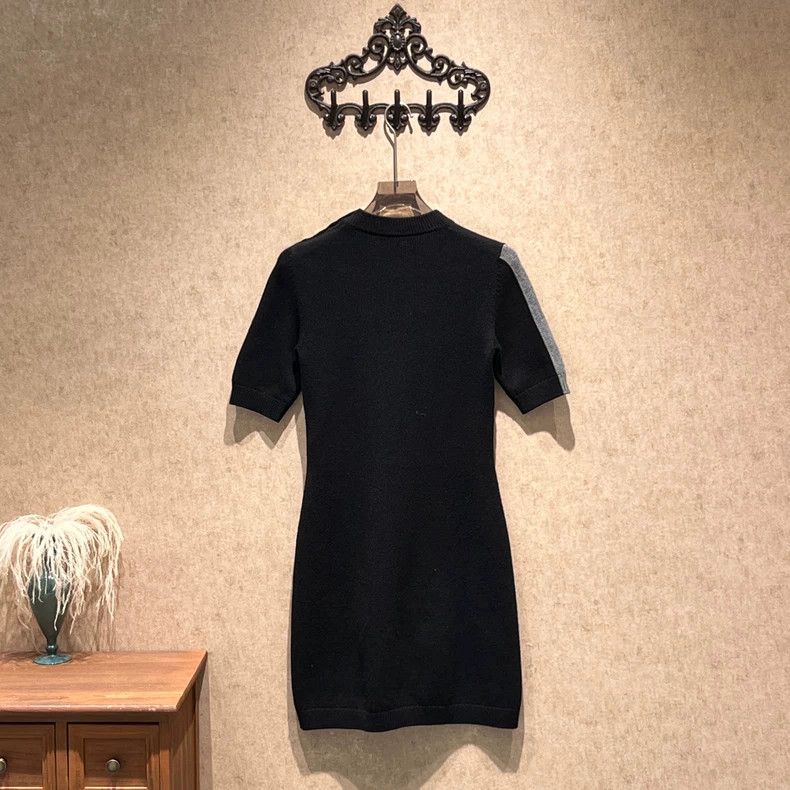 Louis Vuitton Louis Vuitton Black monogrammed logo knit dress Size S / US 4 / IT 40 - 2 Thumbnail