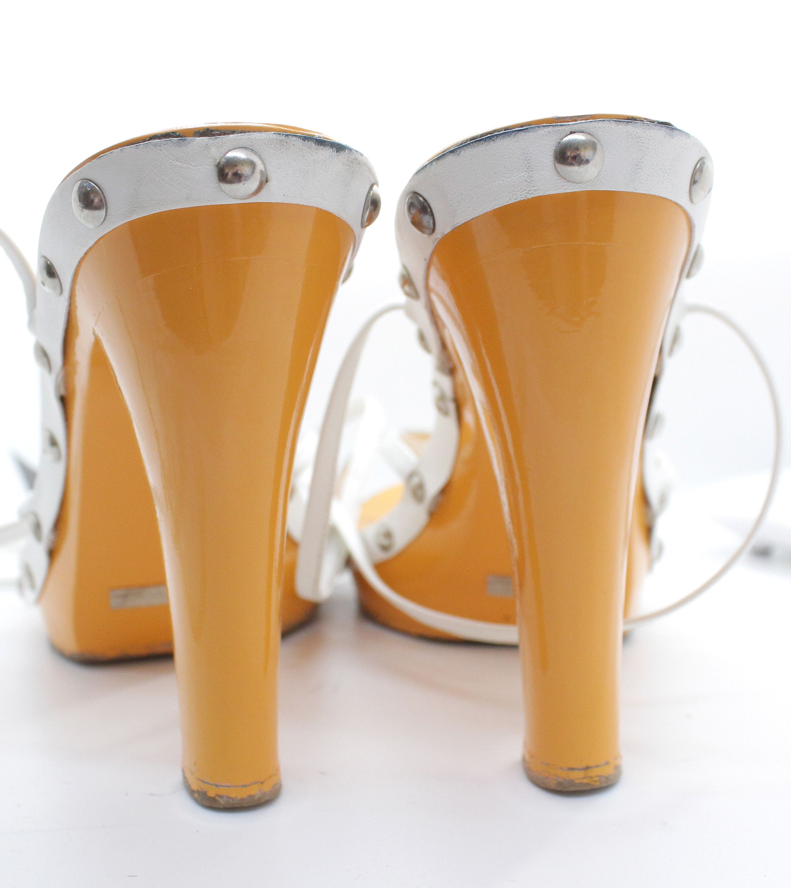 Dolce & Gabbana Stripes Heels Size US 7.5 / IT 37.5 - 6 Thumbnail