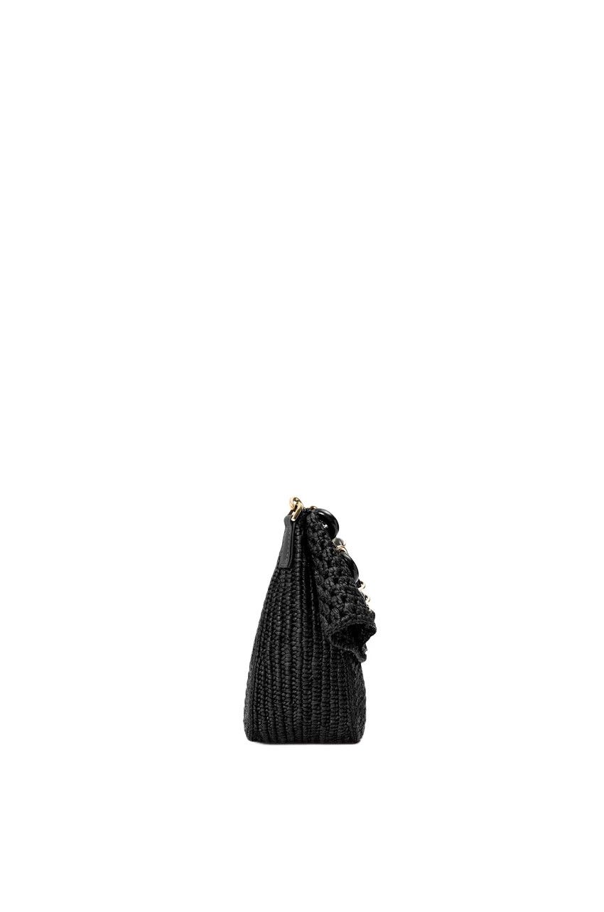 Loewe LOEWE Ola Medium Black Raffia Shoulder Bag New/Auth Size ONE SIZE - 3 Thumbnail