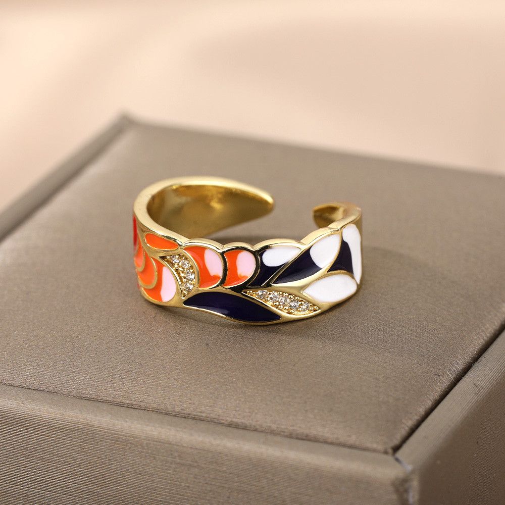 Jewelry Creative Handmade Enamel Ring Size ONE SIZE - 1 Thumbnail