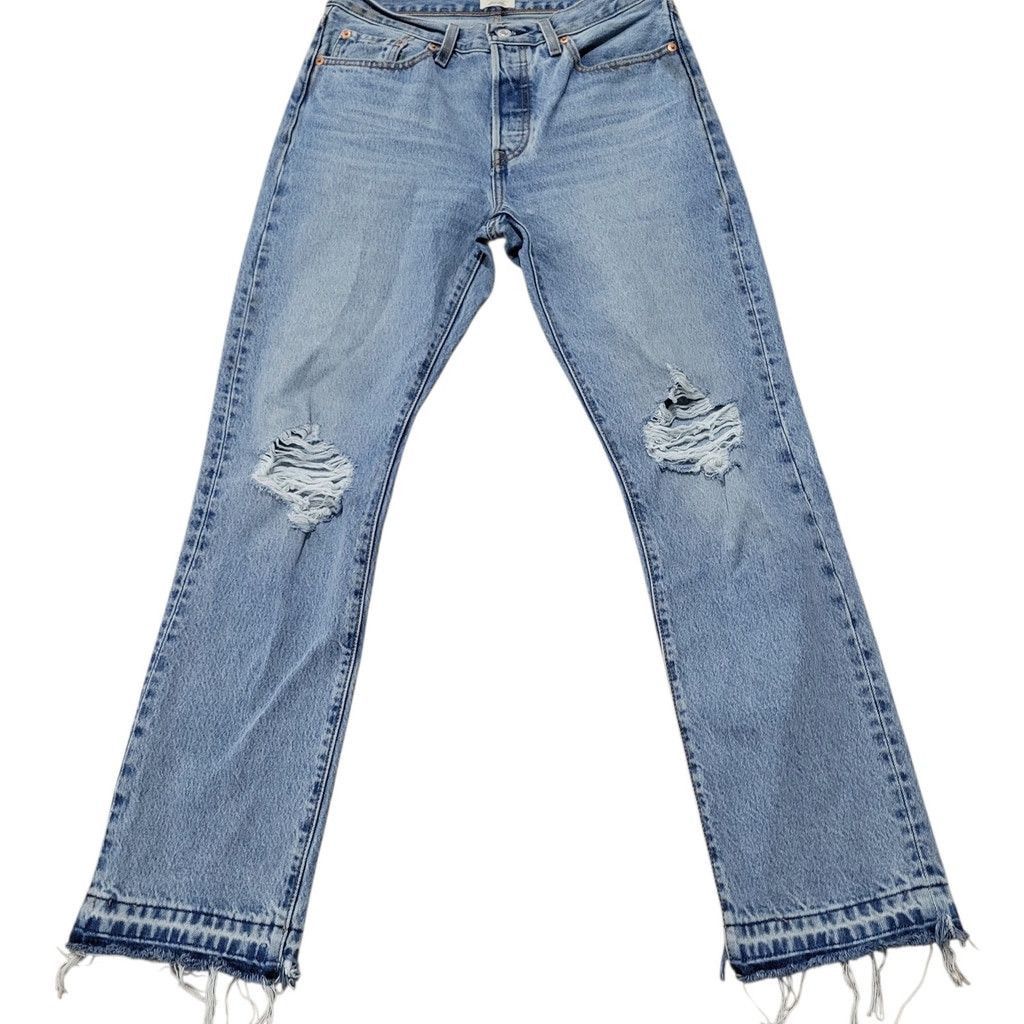 Levi's Levi's 501 Original Distressed Button-Fly Frayed Jean 28/30 Size 28" / US 6 / IT 42 - 3 Thumbnail