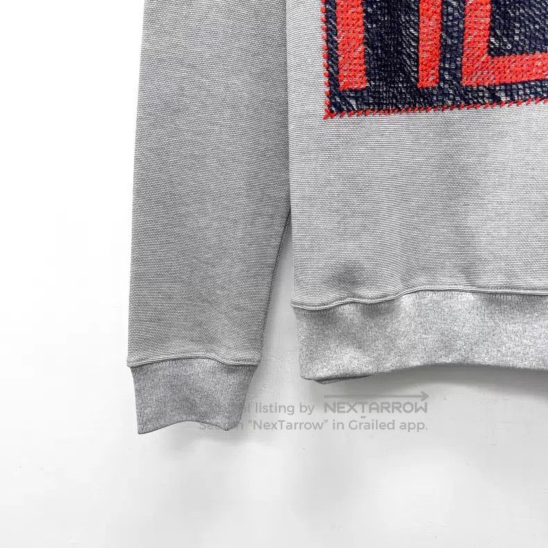 Alexander McQueen Alexander Mcqueen Gray letter inlaid cotton round-neck lon Size US XXS / EU 40 - 5 Thumbnail