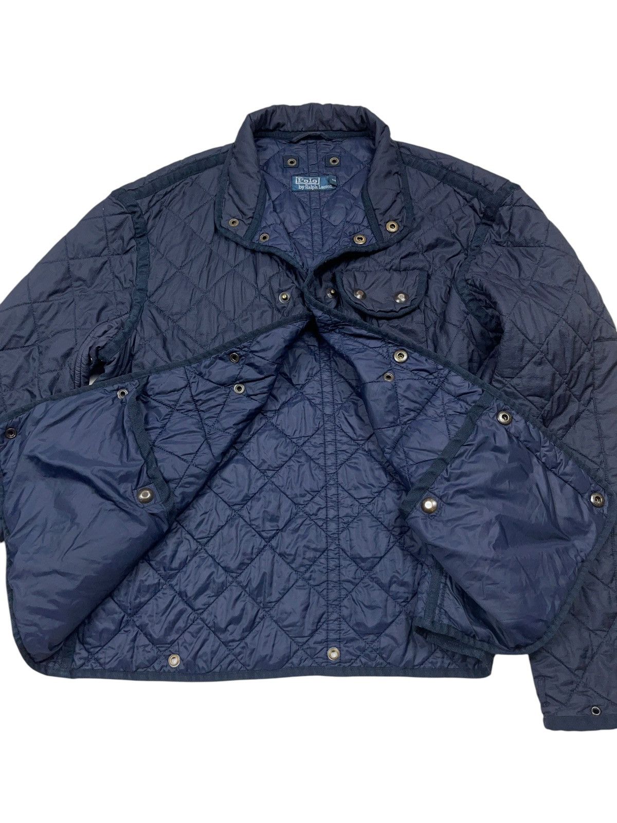 Hunter × Polo Ralph Lauren × Vintage Vintage 90s Polo Ralph Lauren Multi Pocket Quilted Jacket Size US L / EU 52-54 / 3 - 11 Thumbnail