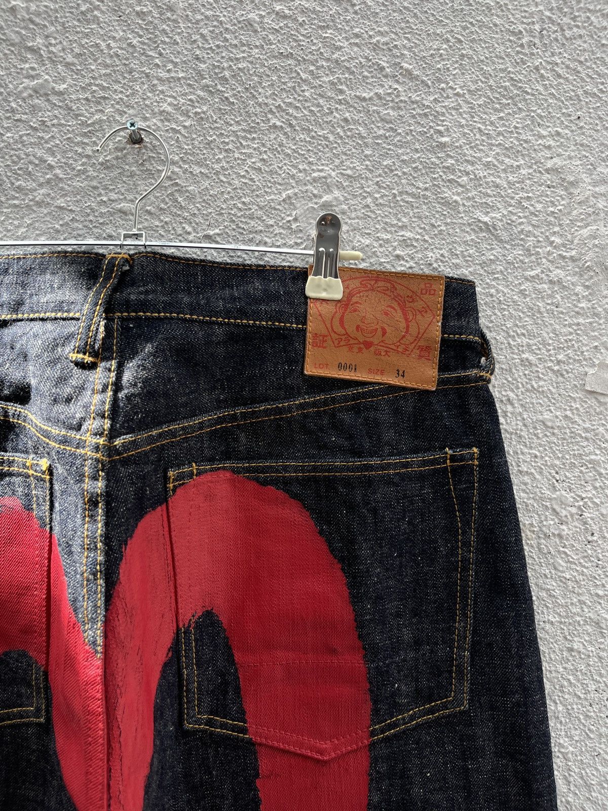 Evisu 2000’s Evisu Brushstroke Daicock Selvedge Jeans Size US 34 / EU 50 - 3 Thumbnail