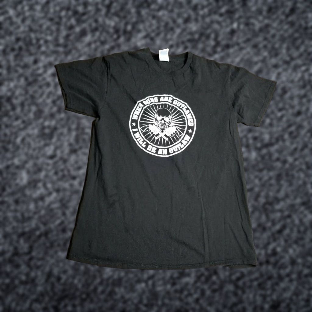 Delta Mens M When Guns Are Outlawed I Will Become An Outlaw T-Shirt 2nd Amendment Black Delta USA Patriotic Graphic Tee Short Sleeve Crew Neck Shirt Men M Size US M / EU 48-50 / 2 - 1 Thumbnail