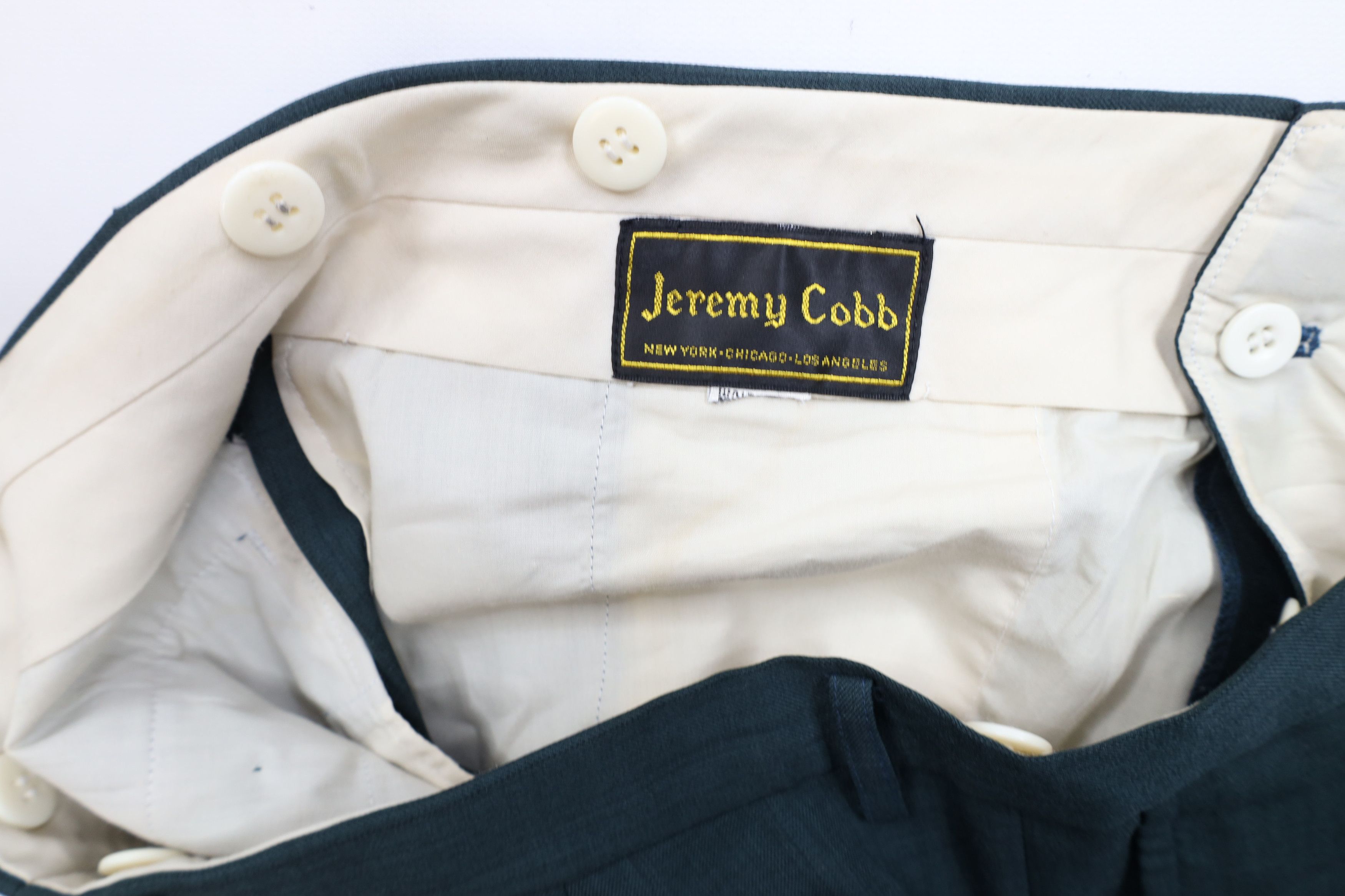 Vintage Vintage 90s Streetwear Pleated Wide Leg Chino Pants Green Size US 34 / EU 50 - 7 Thumbnail