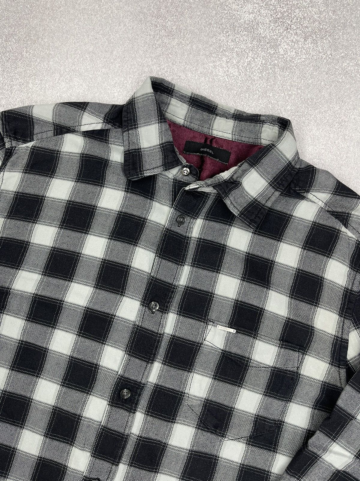 Diesel Mens Diesel Shirt In a Cage Black/White Size US L / EU 52-54 / 3 - 4 Thumbnail