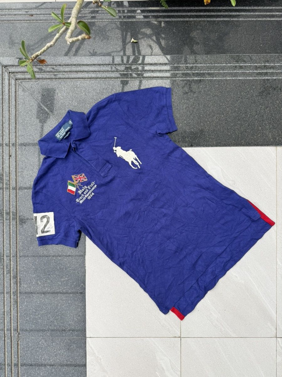 Polo Ralph Lauren 90’s POLO RL RUGBY RARE MULTI BRITAIN ITALIANLOGO Y2K TSHIRT Size US S / EU 44-46 / 1 - 1 Thumbnail