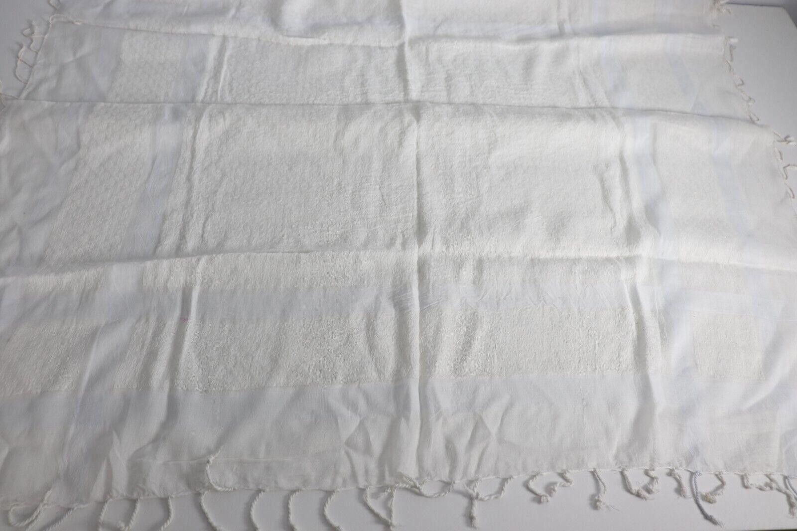 Dries Van Noten Dries Van Noten Unisex White Farriss Scarf Silk Cotton NWT Size ONE SIZE - 7 Thumbnail