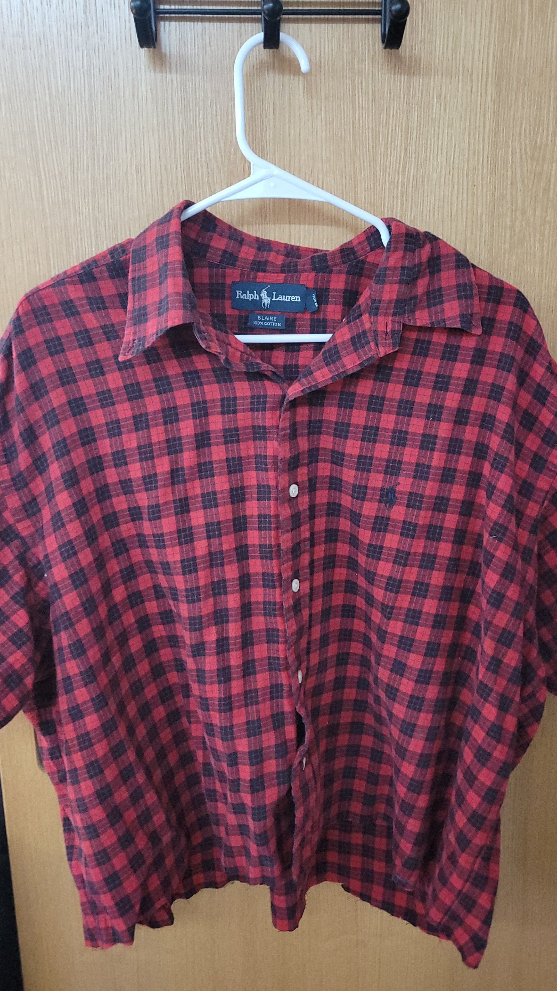 Ralph Lauren Ralph Lauren red and black flannel cut shirt Size US L / EU 52-54 / 3 - 1 Thumbnail