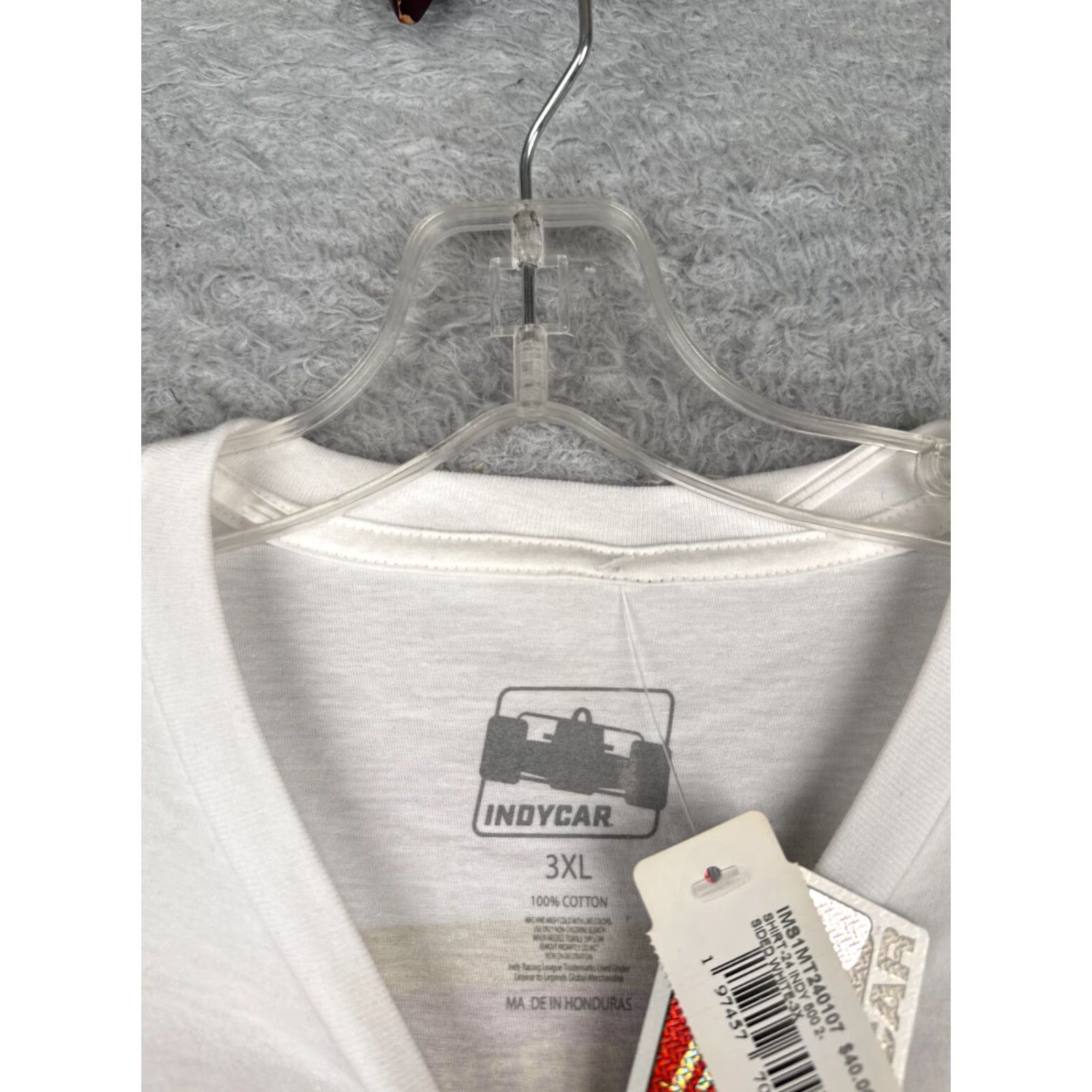 Vintage Indycar Shirt Adult 3XL White 2024 Indy 500 Gainbridge 108th 100% Cotton Logo Jersey Crew Neck Short Sleeve Men T-Shirt Legends Global Merchandise Size US XXL / EU 58 / 5 - 7 Thumbnail