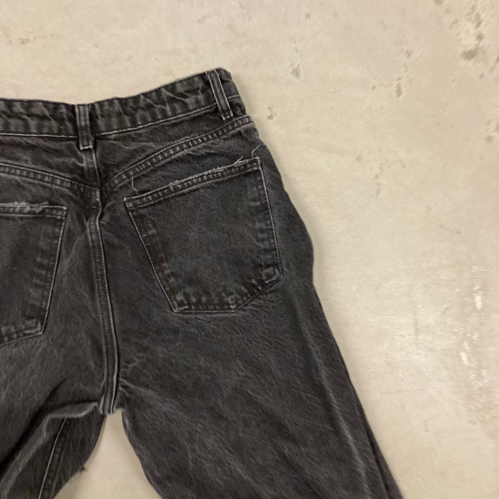 Vintage Baggy Y2K Zara black Jeans 27x29 Size US 27 - 3 Thumbnail