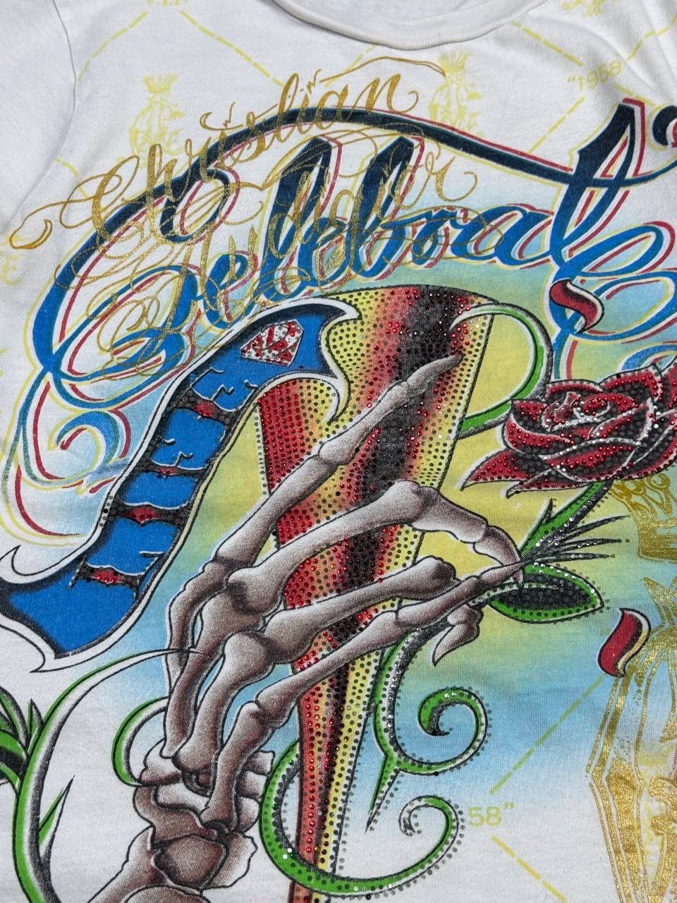 Christian Audigier VINTAGE ED HARDY T-SHIRT TEE AUDIGIER SZ L Size M / US 6-8 / IT 42-44 - 4 Thumbnail