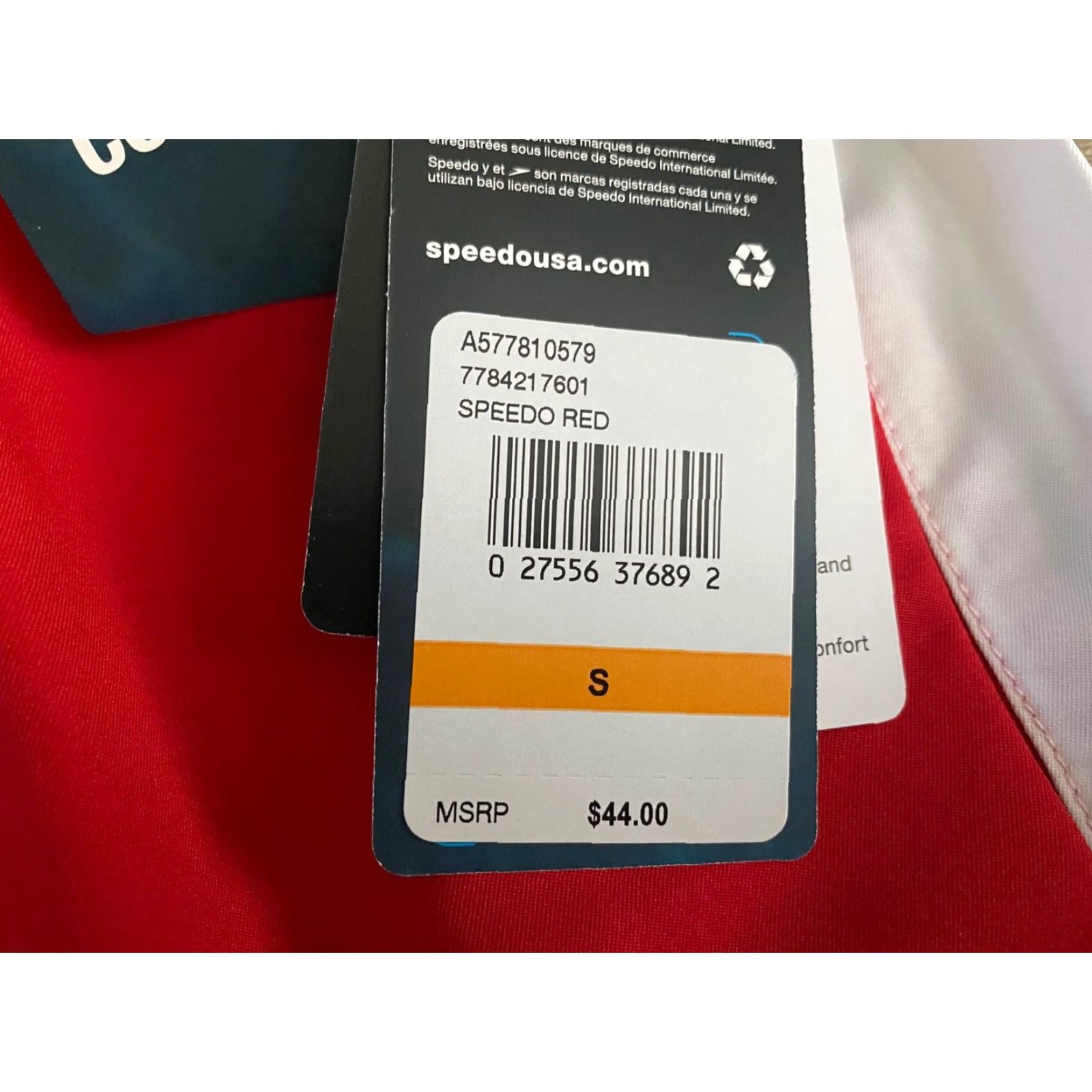 Speedo Speedo Lifeguard Red 18” Swim Trunks Trunks Men's S Short Beach Pool Size US 29 - 8 Thumbnail