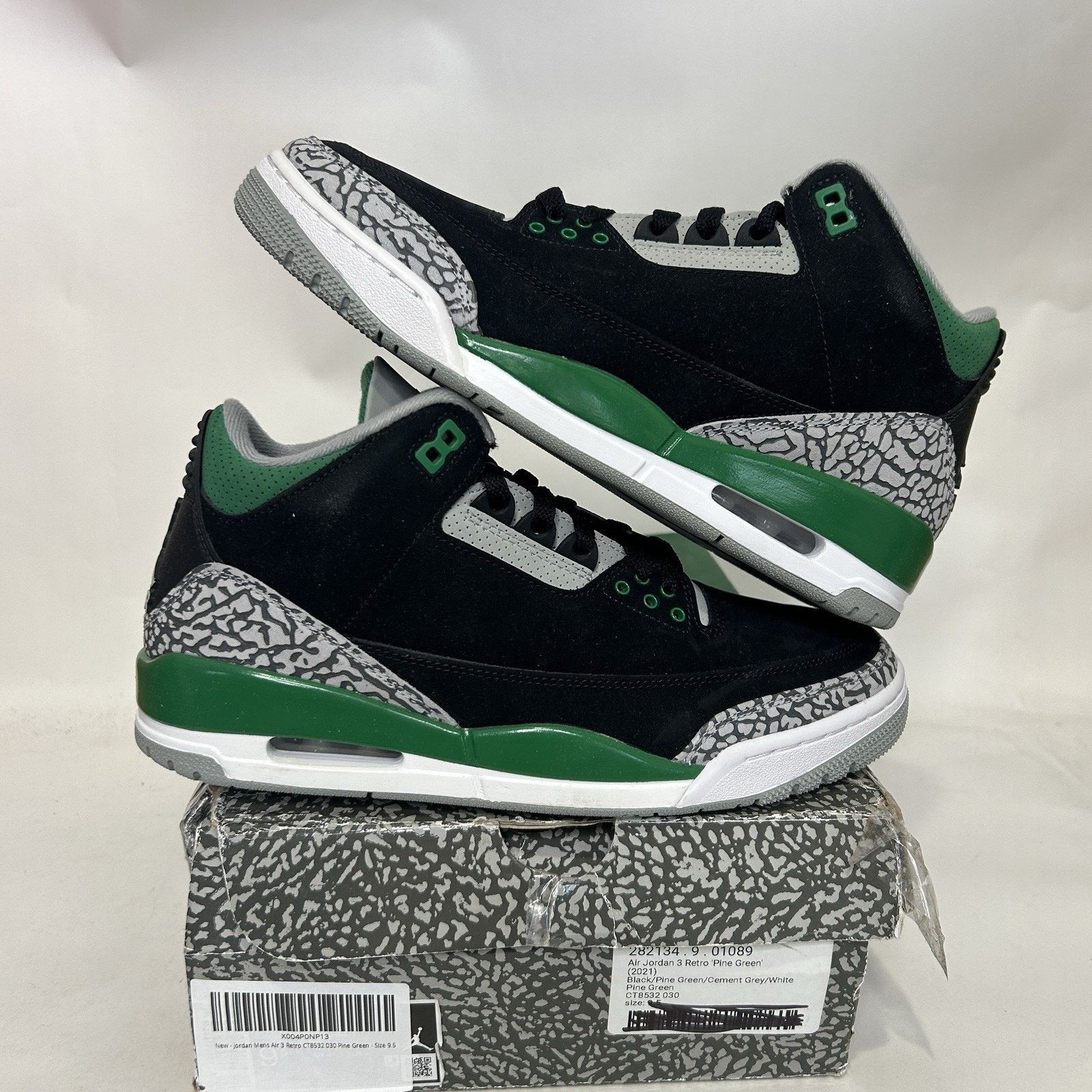 Nike Air Jordan 3 Retro OG “Pine Green Black White” Pine Green Nike Air Jordan 3s that come with | Mercari main image 2