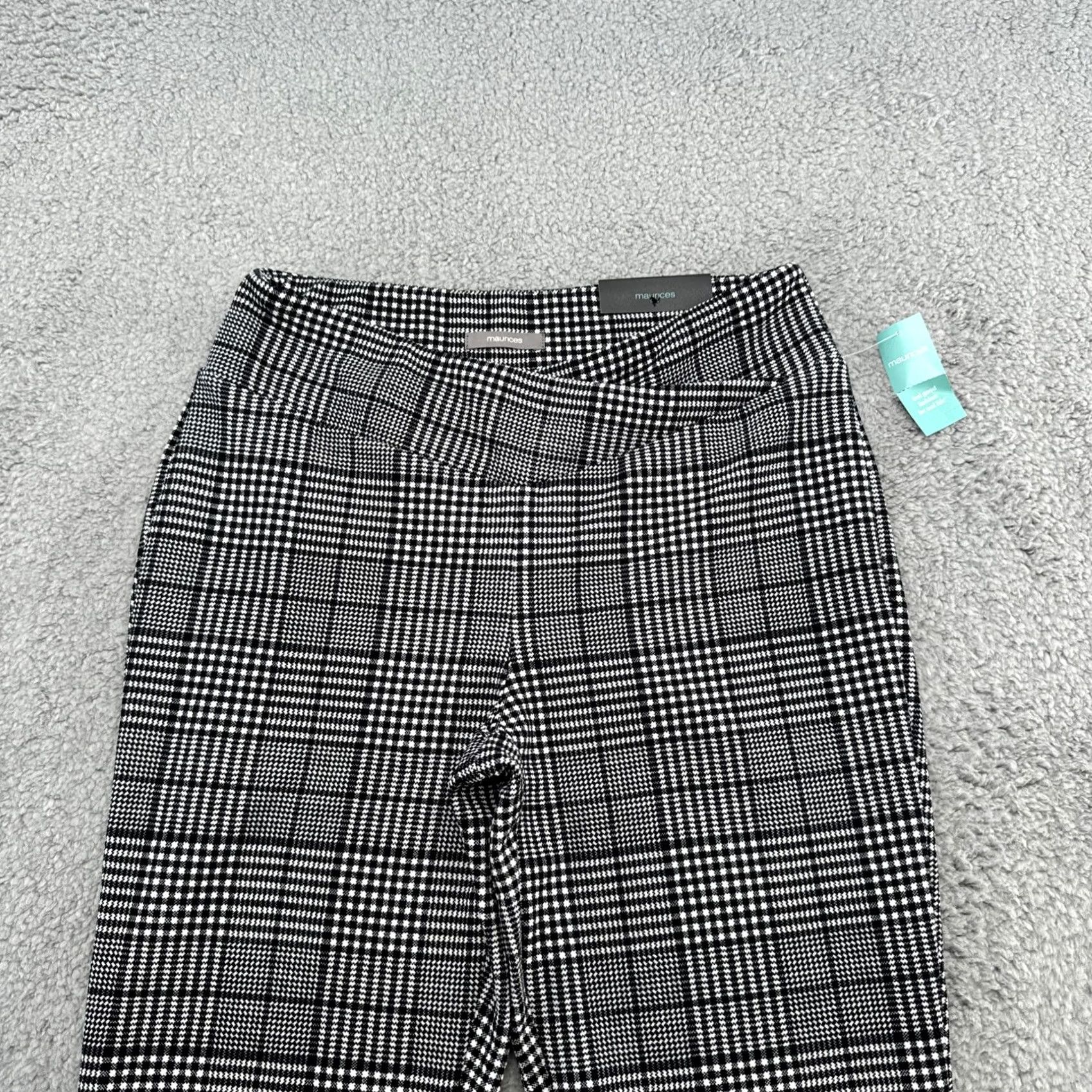 Vintage Maurices Versa Crossover High Rise Taper Pants Small Black/White Plaid Womens Shirt? Size 28" / US 6 / IT 42 - 2 Thumbnail