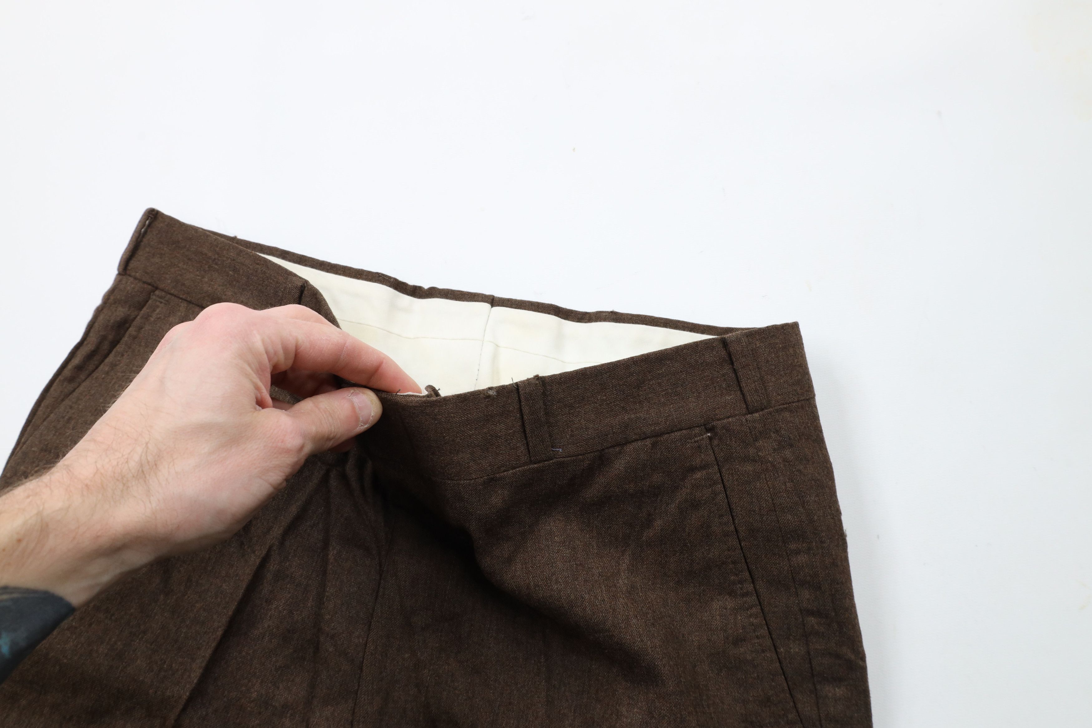 Vintage Vintage 70s Streetwear Blend Flared Chino Pants Brown USA Size US 32 / EU 48 - 6 Thumbnail