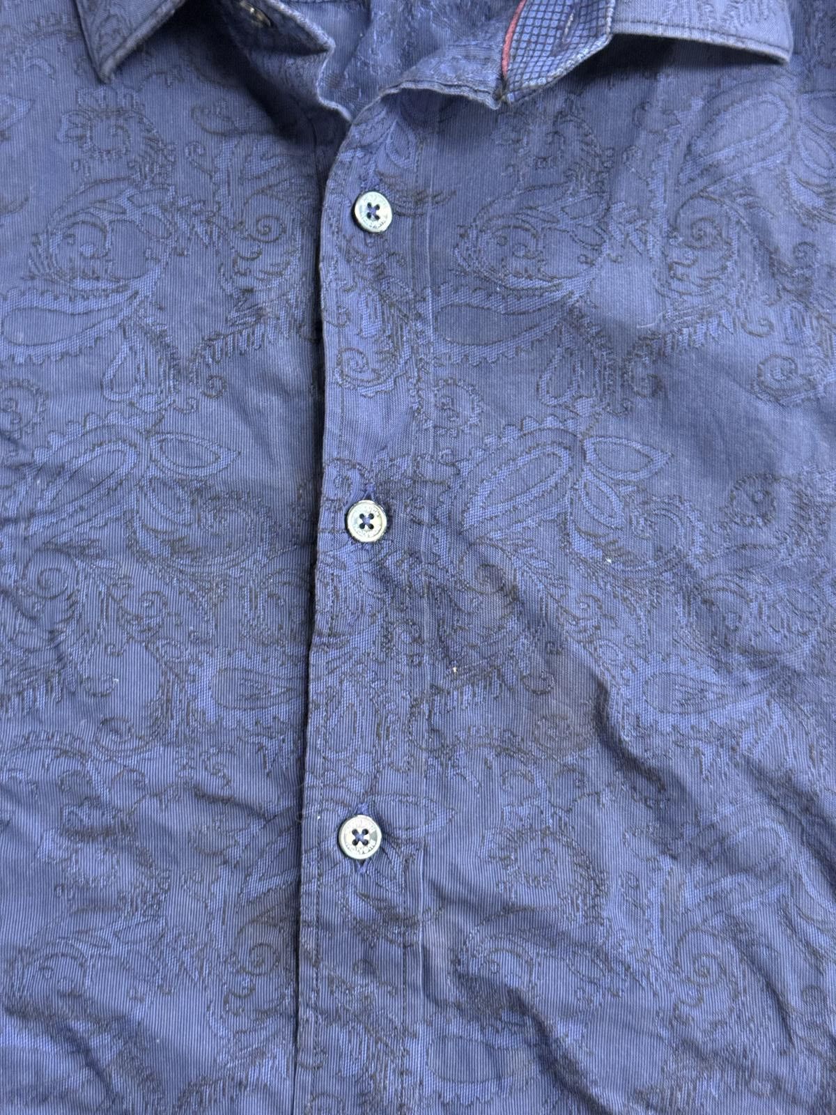 BUGATCHI Bugatchi UOMO Paisley LS Button Up Shirt Navy Shaped FIt -XL Size US XL / EU 56 / 4 - 5 Thumbnail
