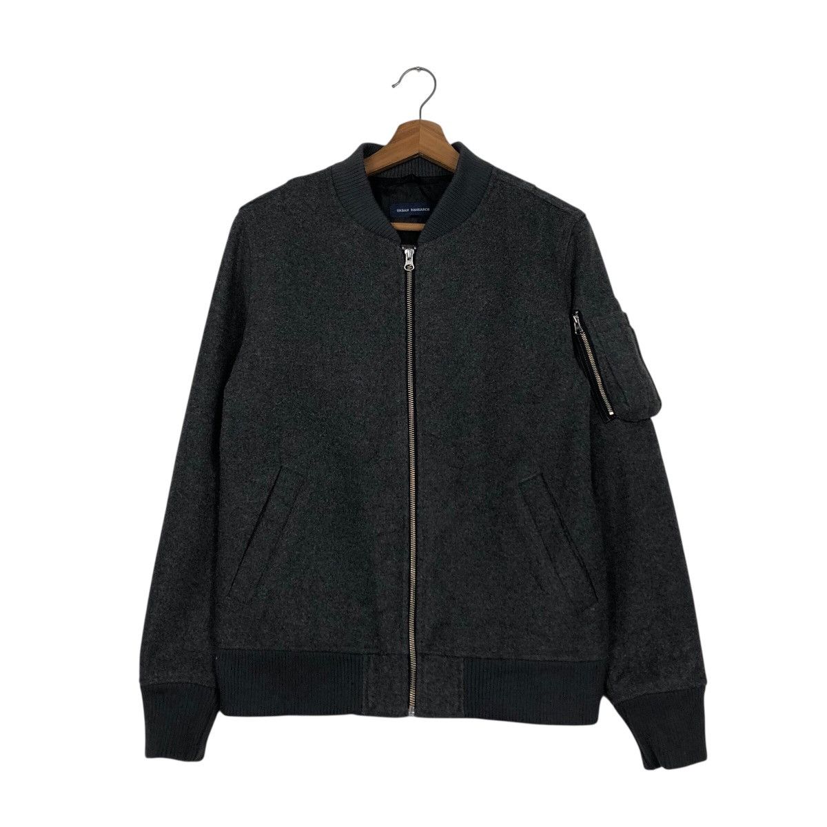 Japanese Brand 📌Vintage Wool Bomber Jacket Urban Research Issey Miyake Size US M / EU 48-50 / 2 - 2 Thumbnail