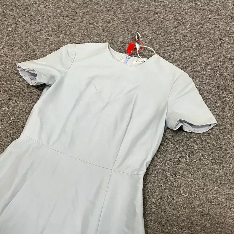 Dior Baby Blue Dior Dress with Embroidery-2506 Size XS / US 0-2 / IT 36-38 - 3 Thumbnail