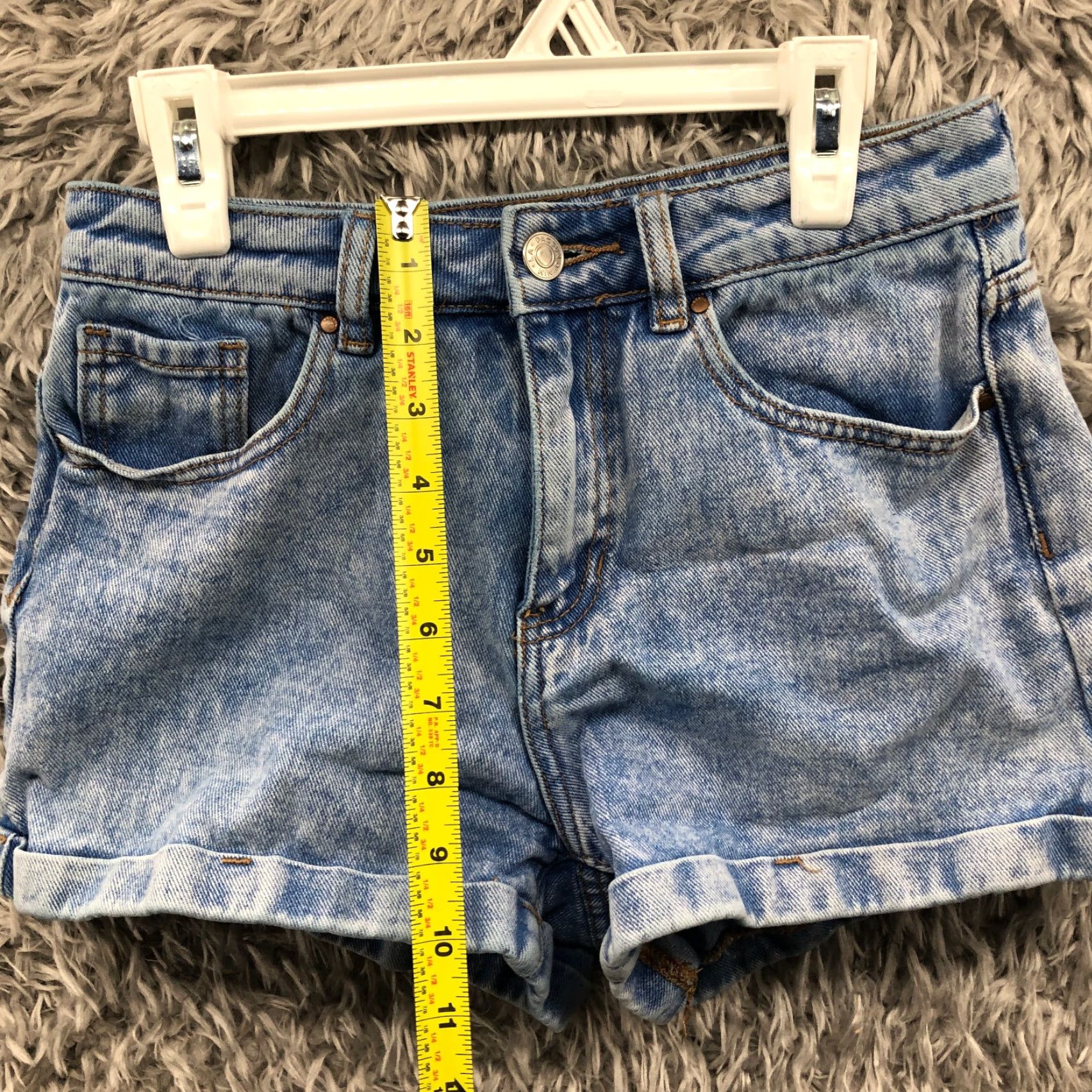 Pacsun PacSun Shorts Womens Size 25 Mid Rise Dark Wash Blue Denim Jean Mom Size 42" / US 20 - 3 Thumbnail