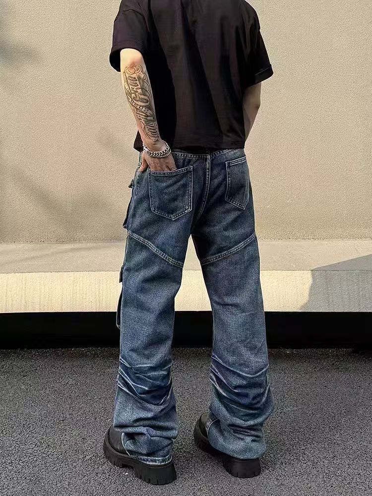 Japanese Brand × Jean High Street Heavy Washed Multi-Pocket Workwear Jeans Size US 30 / EU 46 - 4 Thumbnail