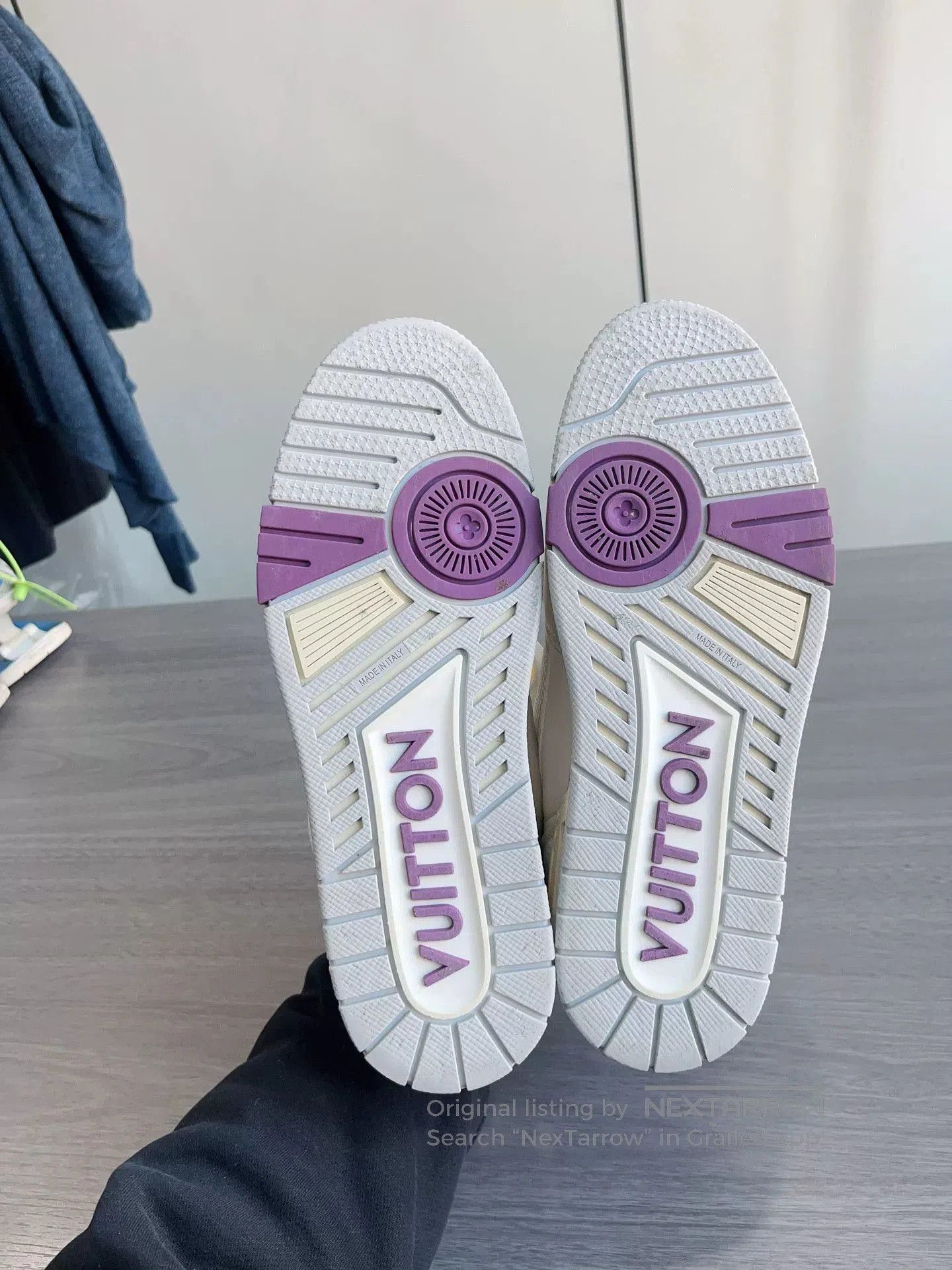 Louis Vuitton Louis Vuitton LV Trainer White Purple Velcro. Size US 7.5 / EU 40-41 - 5 Thumbnail