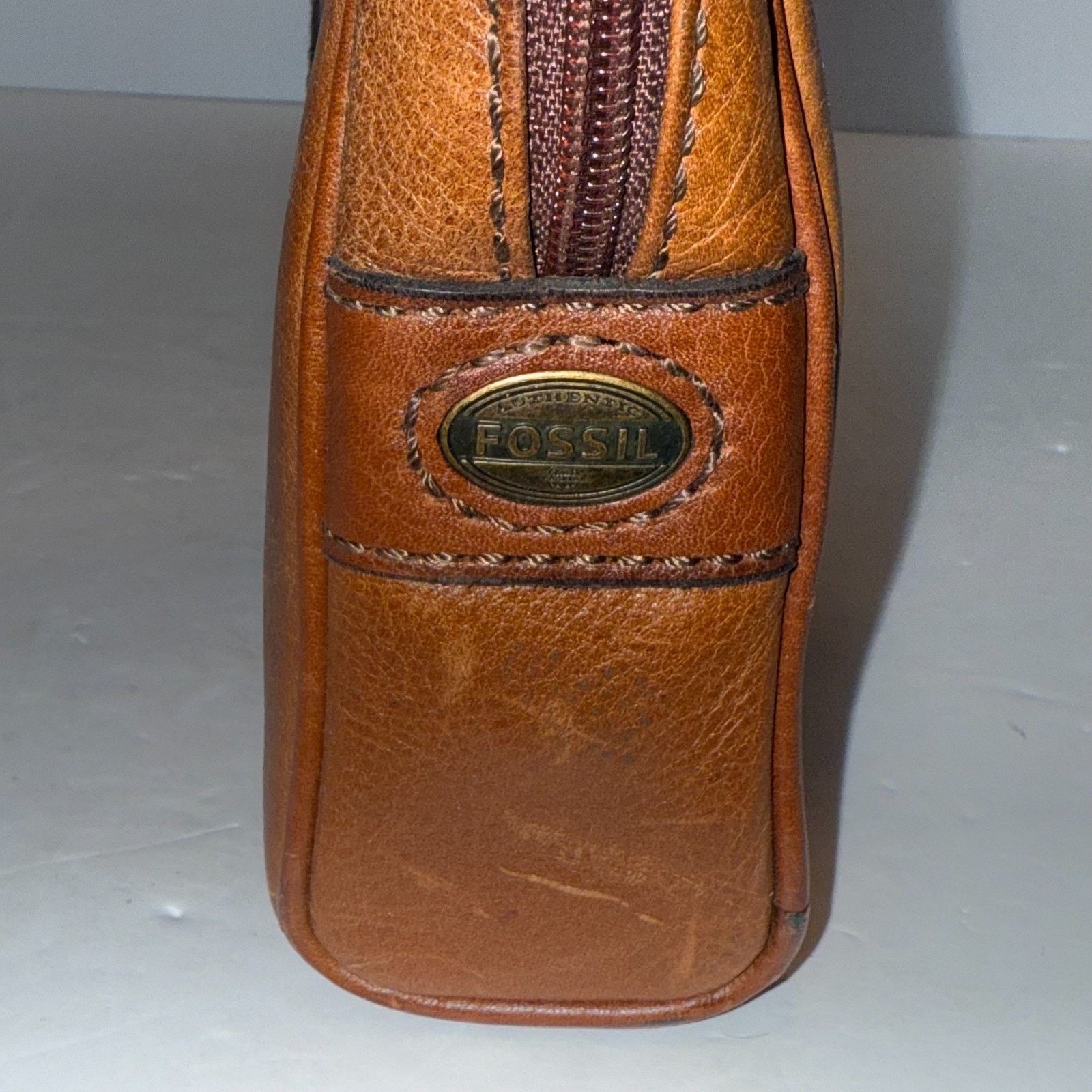 Fossil Fossil Vintage Brown Cow Hide Leather LaptopBriefcase Size ONE SIZE - 3 Thumbnail