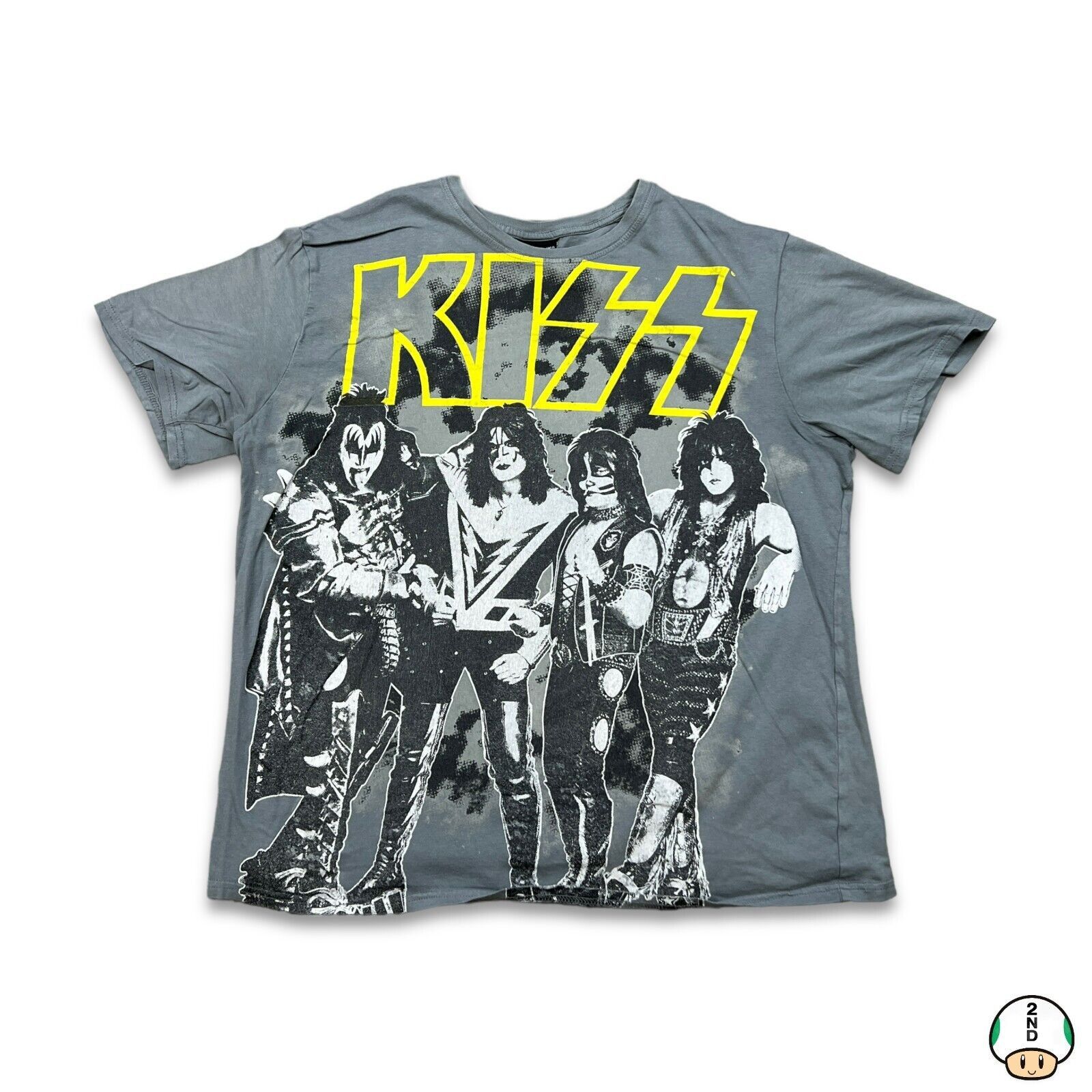 Band Tees Kiss T Shirt Full Print Rock Band Short Sleeve Graphic Tee Size US L / EU 52-54 / 3 - 1 Thumbnail