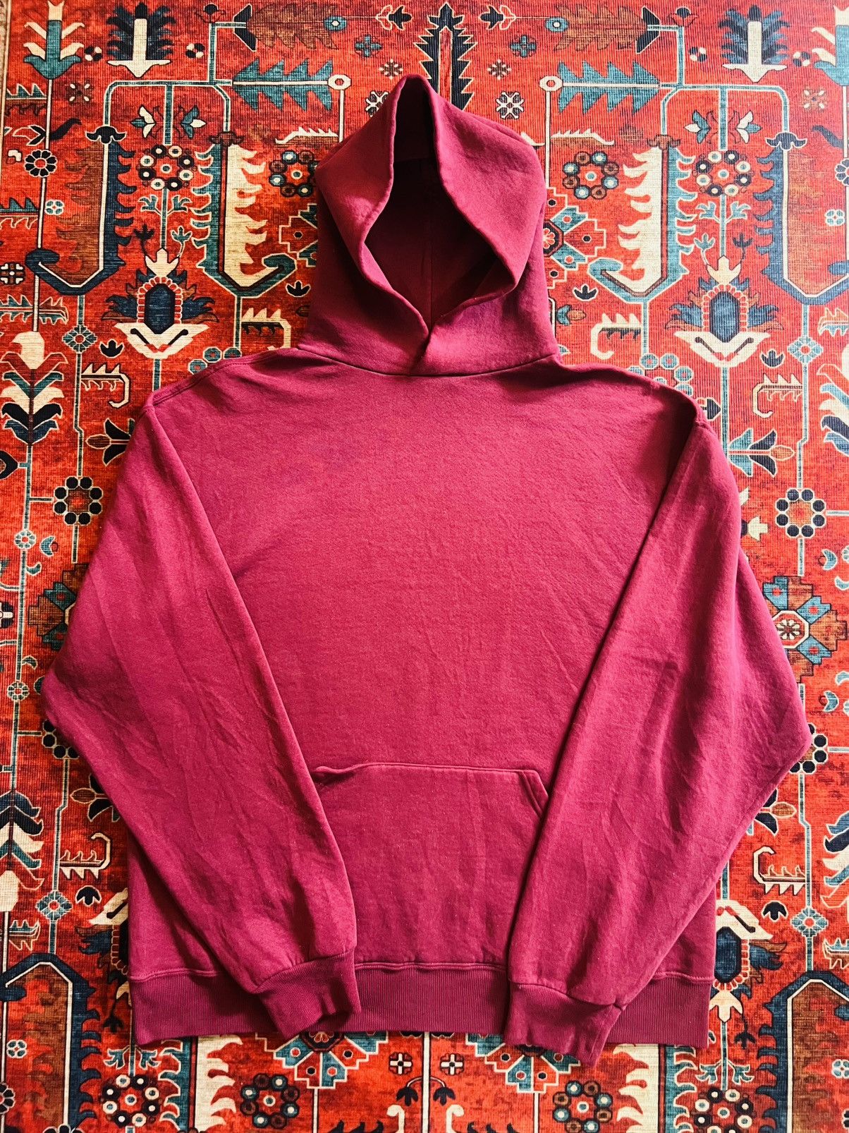 Russell Athletic Vintage Russell Athletic Maroon Pullover Hoodie Size US L / EU 52-54 / 3 - 2 Thumbnail