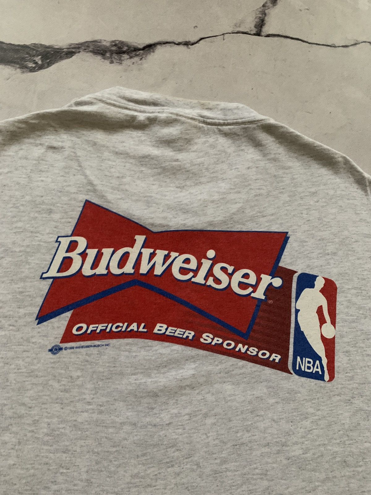 Budweiser × Vintage Budweiser Vintage 90s Painted NBA Sponsor T- Shirt Size US XL / EU 56 / 4 - 4 Thumbnail