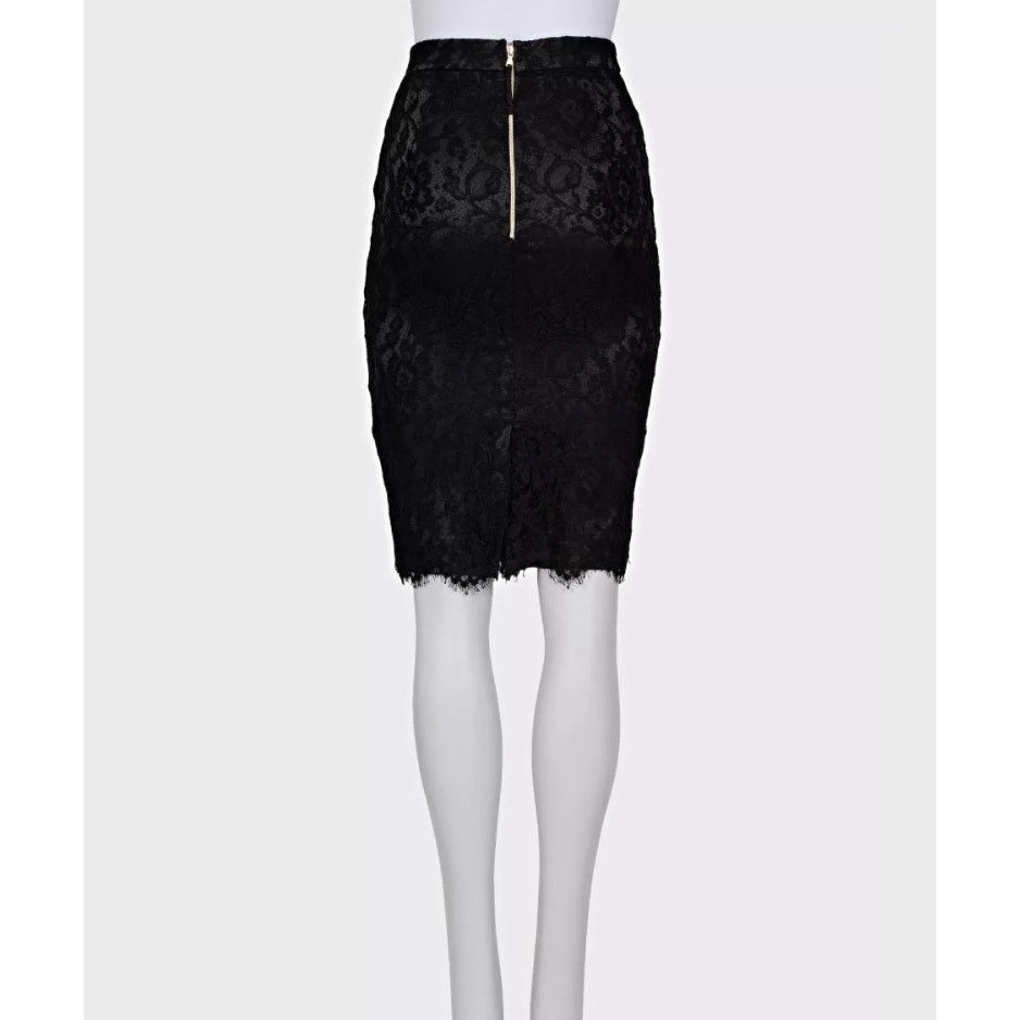 Dolce & Gabbana Dolce & Gabbana Black Lace Skirt Sz.XXS Size 25" / US 0 / IT 36 - 3 Thumbnail