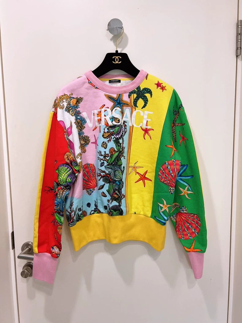 Versace Versace Colorful printed quirky marine sweatshirt Size M / US 6-8 / IT 42-44 - 1 Thumbnail