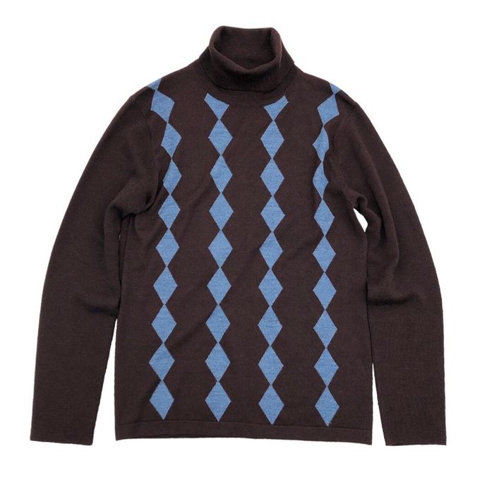 Jean Paul Gaultier Argyle Turtleneck Knit Sweater | Grailed