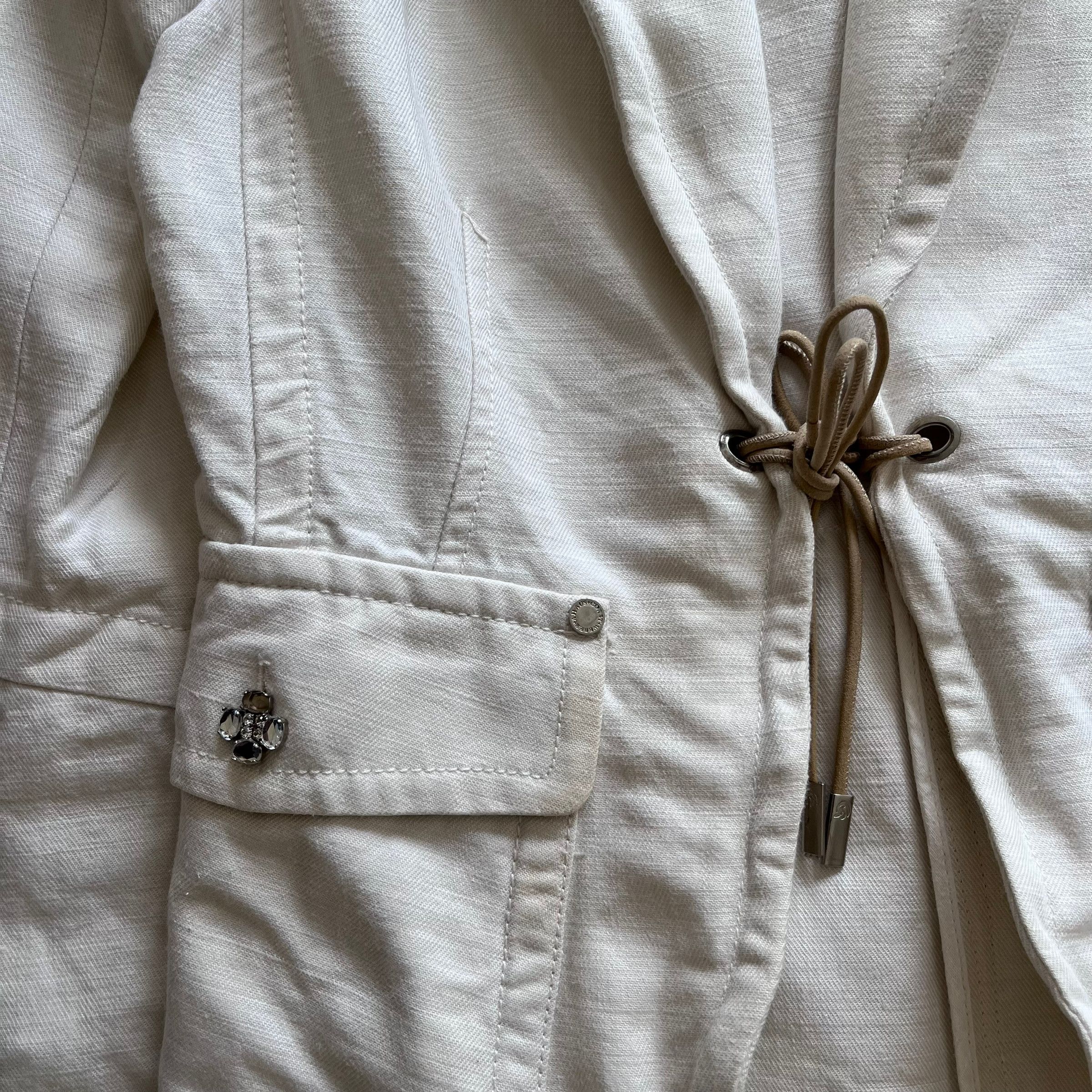 Gerry Weber Vintage Y2K Women's Gerry Weber White Linen Blazer Size S / US 4 / IT 40 - 5 Thumbnail