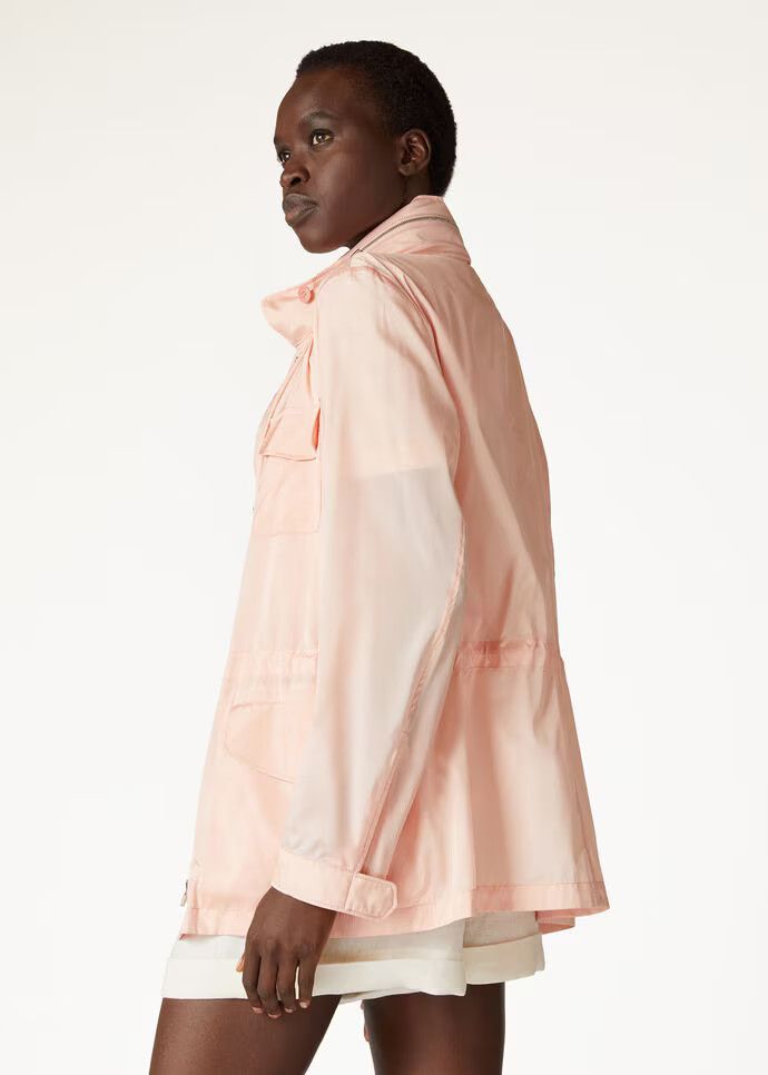 Loro Piana o1srvl11e0525 FAI5367 Silk Traveller Jacket in Light Pink Size XL / US 12-14 / IT 48-50 - 2 Thumbnail