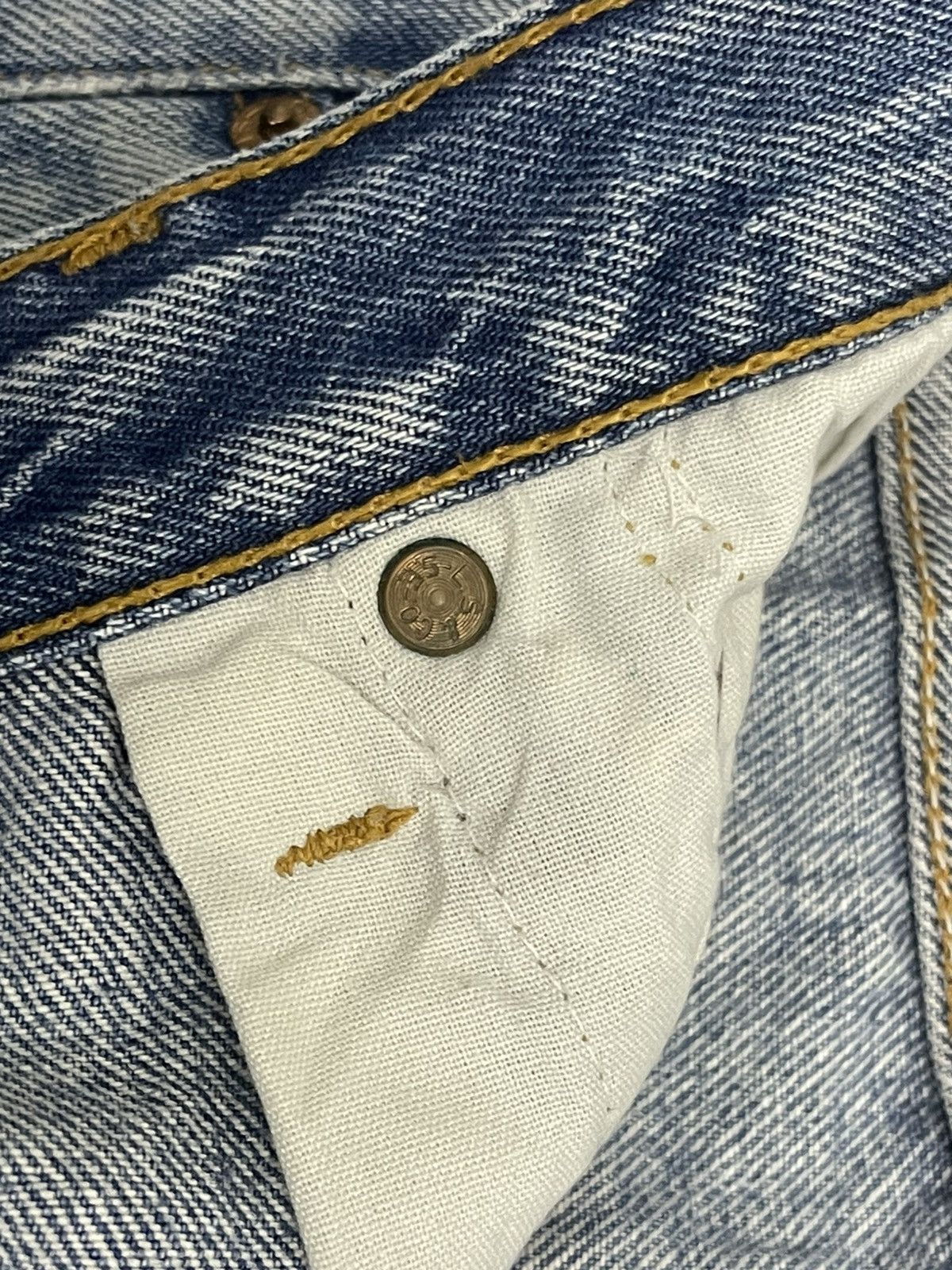 Levi's Vintage 90s Levis 501 Faded Blue For Women Size 29" - 9 Thumbnail