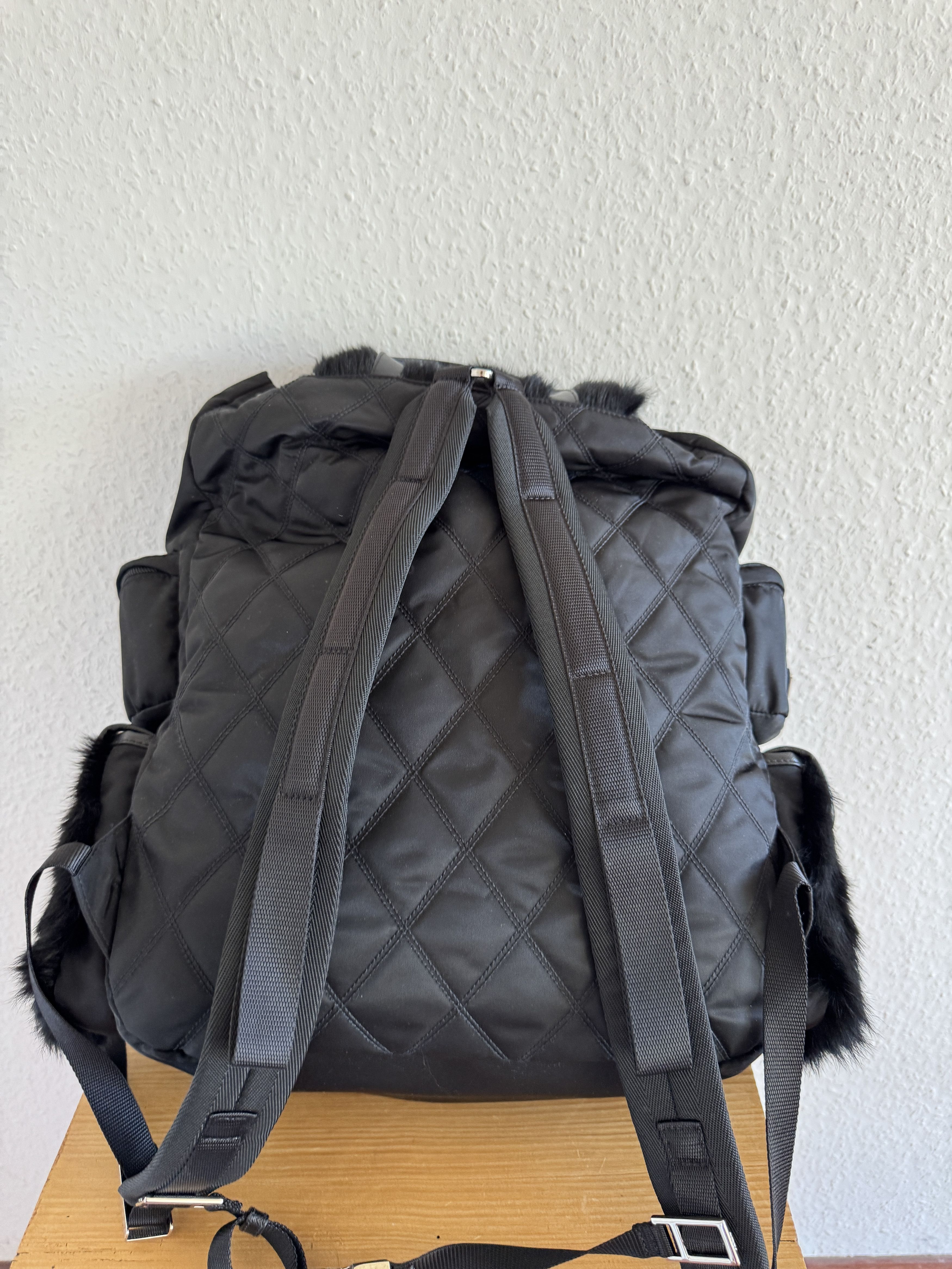 Prada Rabbit Fur Cargo Backpack Size ONE SIZE - 17 Thumbnail