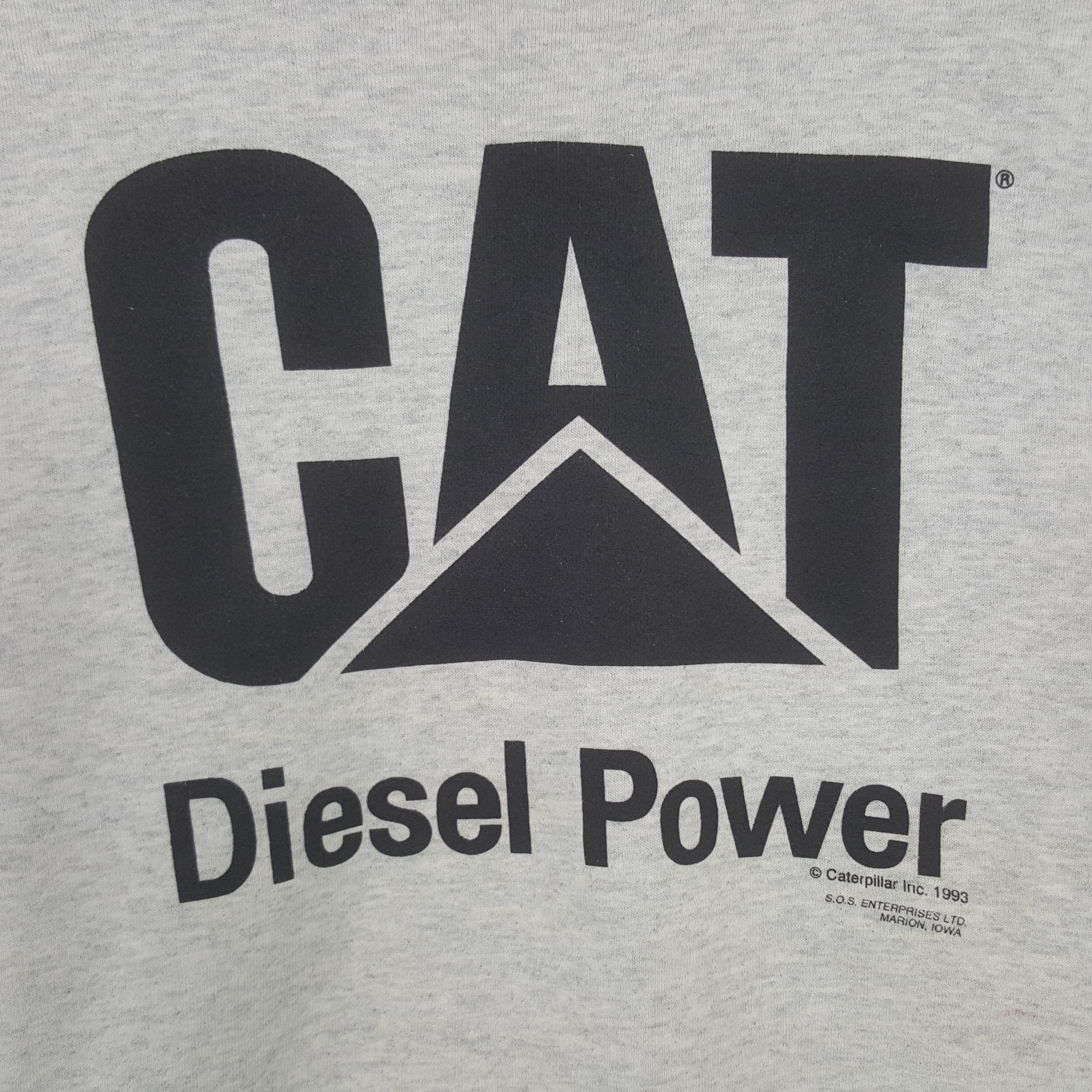 Other Vintage Cat Diesel Power Big Logo Sweatshirt Size US M / EU 48-50 / 2 - 2 Thumbnail
