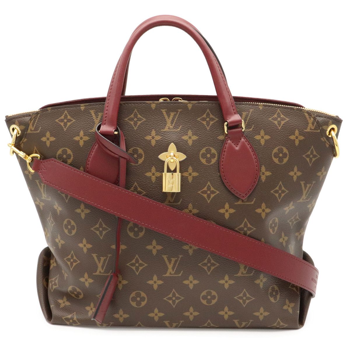 Louis Vuitton Monogram Flower Zipped MM Bordeaux