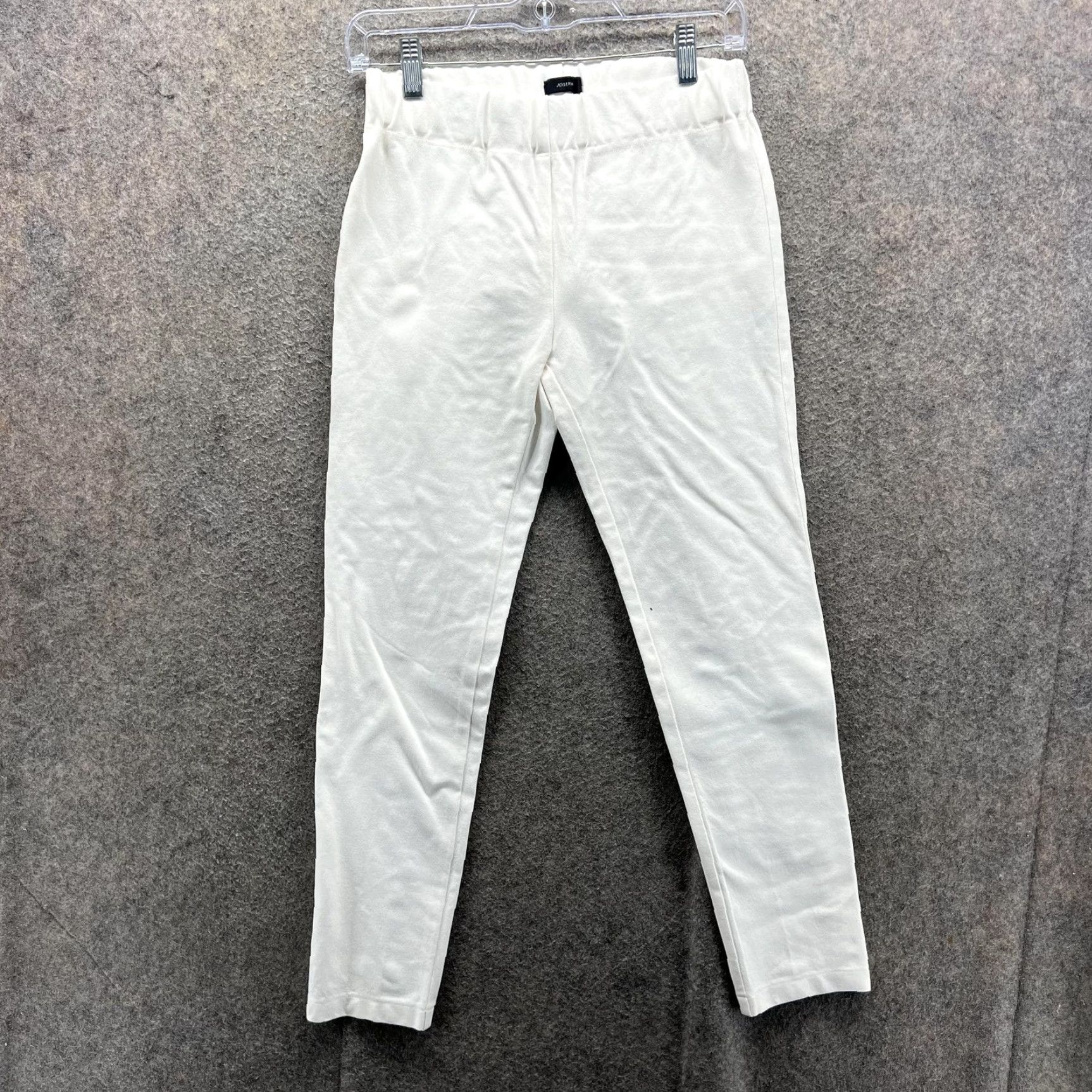 Joseph VINTAGE? No. Joseph Leggings Womens 38 White Gabardine Stretch Pull On Slim Pants France Size 26" / US 2 / IT 38 - 2 Thumbnail