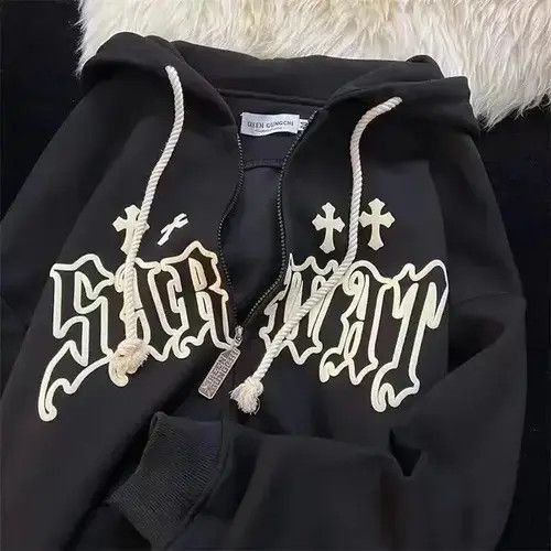 Japanese Brand × Vintage Goth Embroidery Y2K Hoodie Size US L / EU 52-54 / 3 - 4 Thumbnail